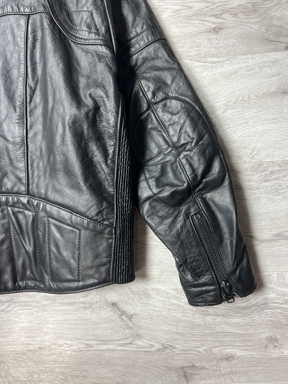 Genuine Leather Vintage Heavyweight Biker Motorcycle Leather Jacket Racing Size US M / EU 48-50 / 2 - 25 Thumbnail