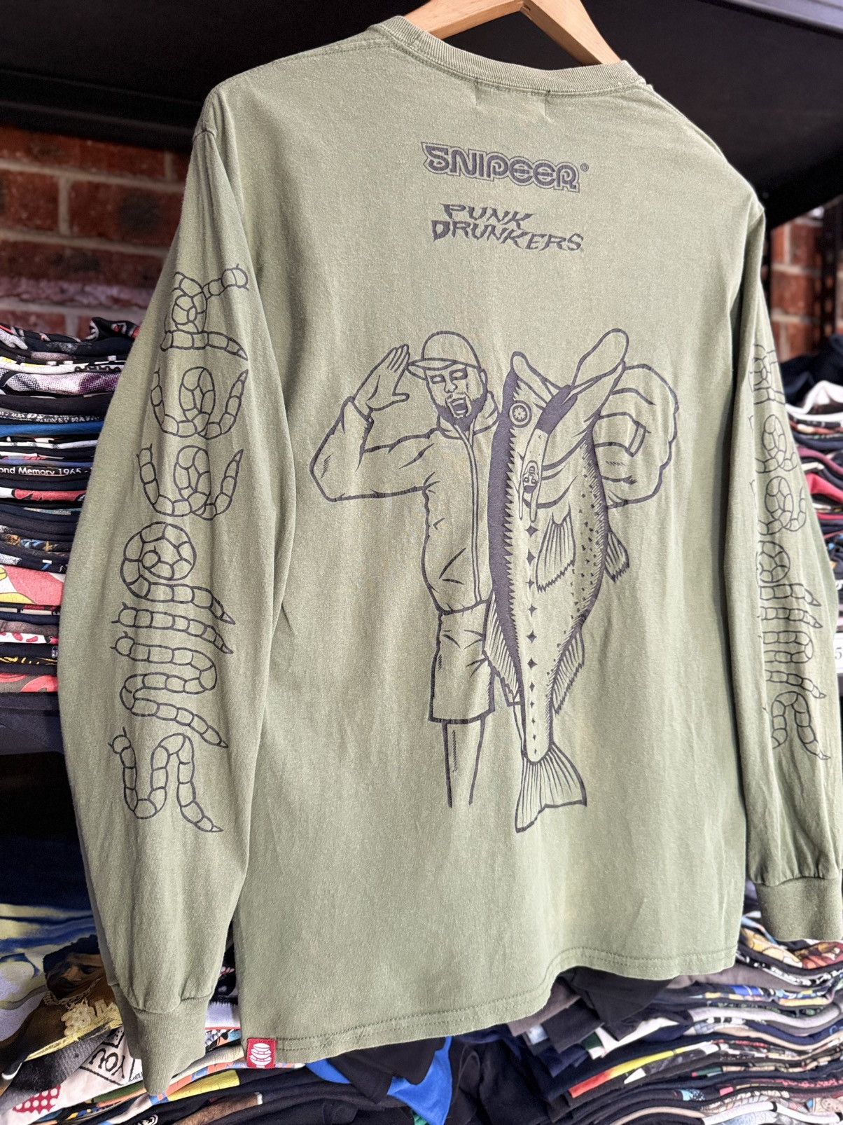 Japanese Brand × Optic Gaming × Vintage Vintage Snipeer Punk Drunkers Faded Japan Tee Size US M / EU 48-50 / 2 - 3 Thumbnail