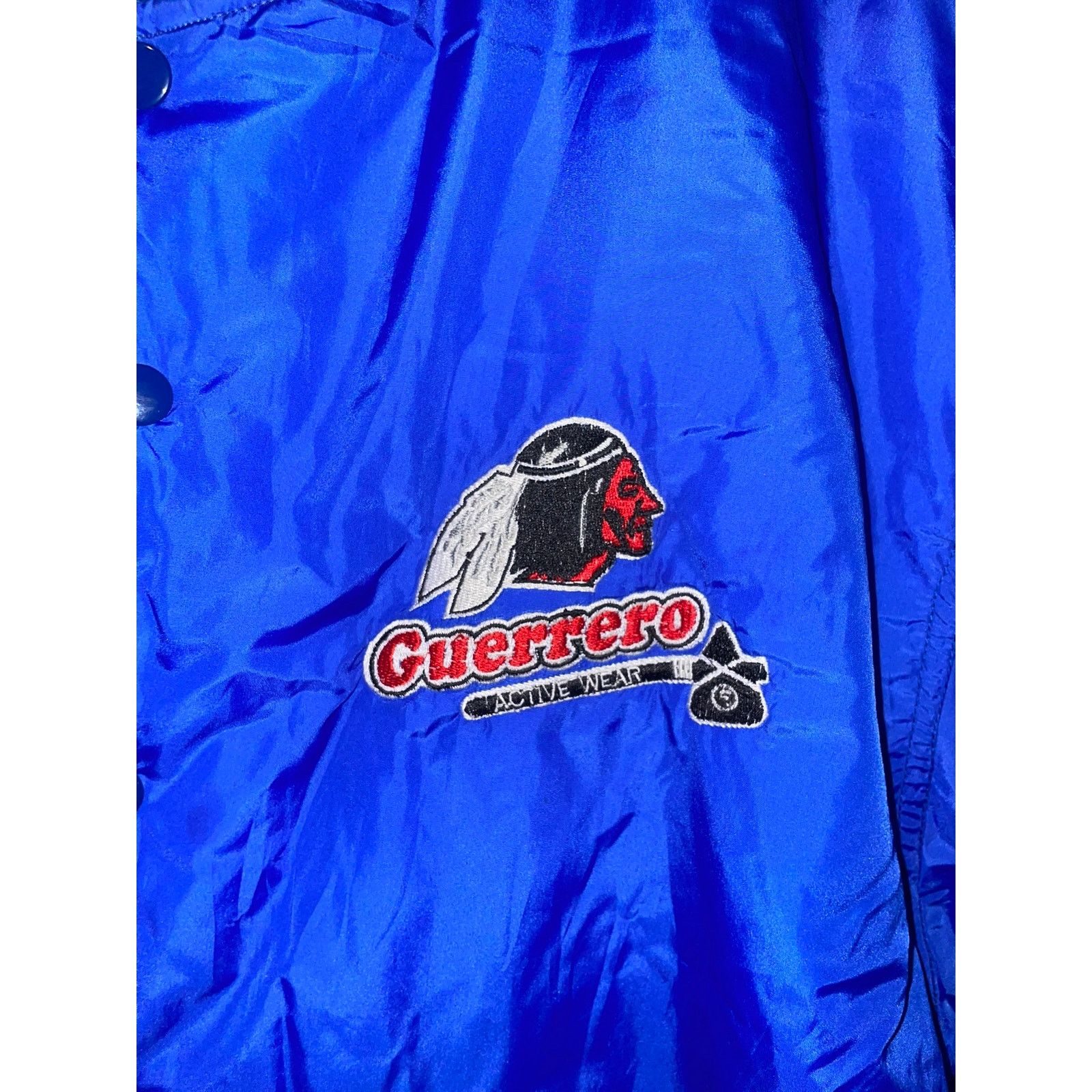 Vintage Vintage Guerrero Bomber Jacket Native American Blue 80s XL Size US XL / EU 56 / 4 - 3 Thumbnail