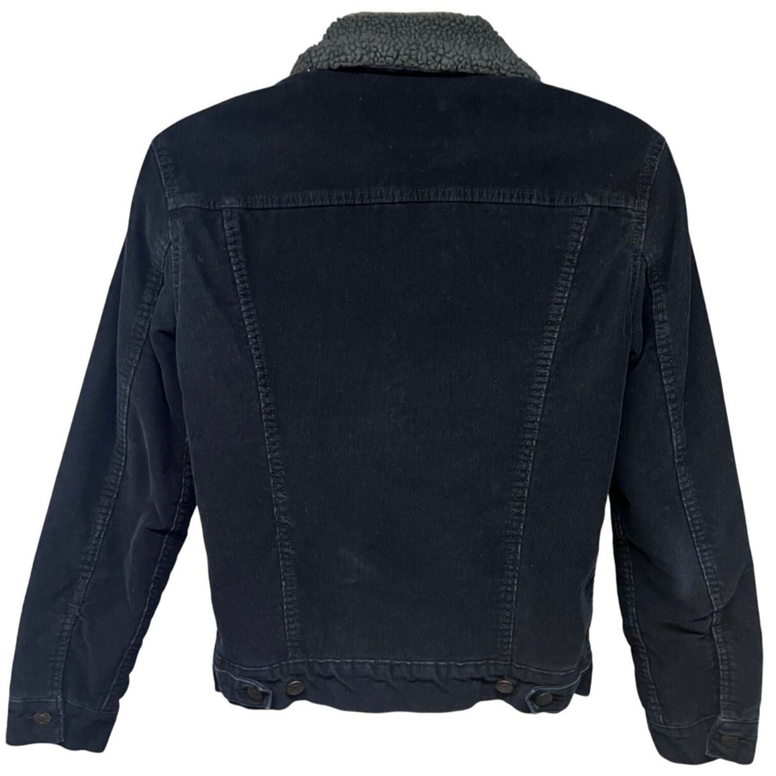 Levi's Levis Black Corduroy Sherpa Button Up Trucker Jacket Small Size US S / EU 44-46 / 1 - 2 Thumbnail