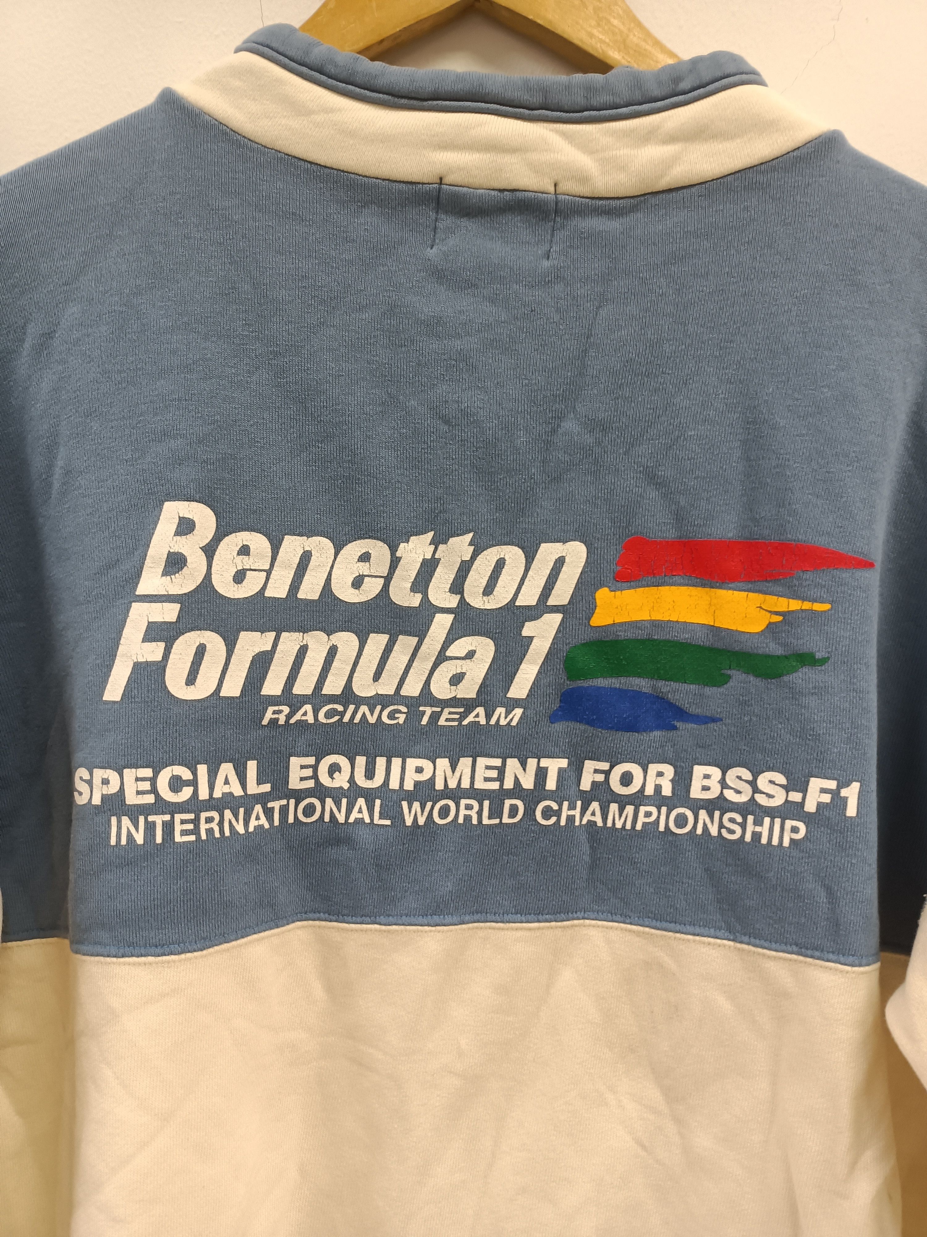 Benetton distressed sweatshirt benetton formula 1 racing team Size US M / EU 48-50 / 2 - 11 Thumbnail