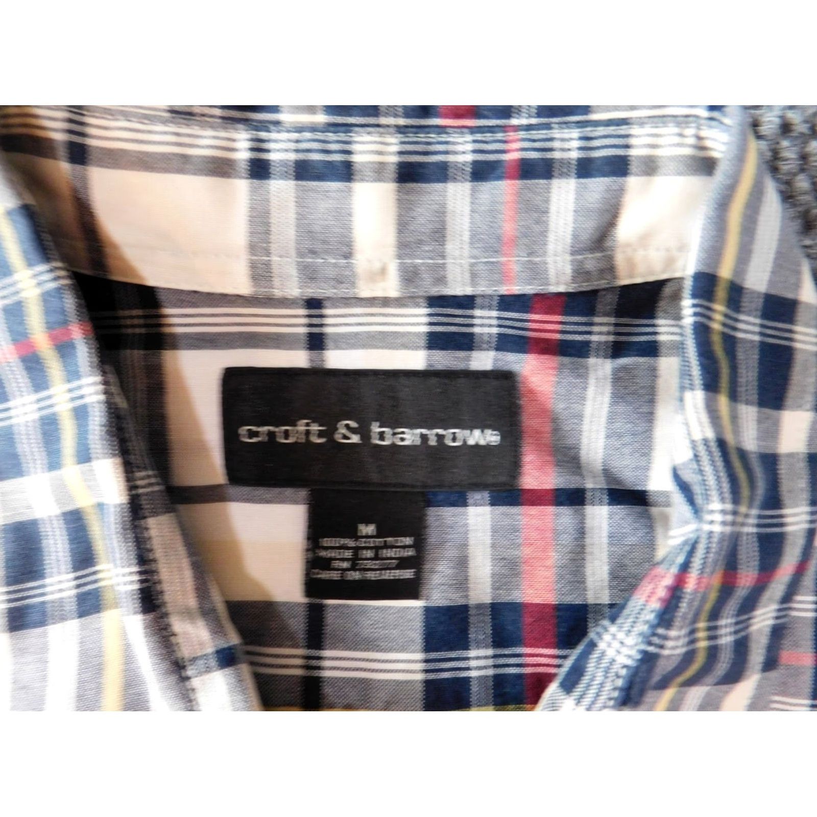 Croft & Barrow Croft & Barrow Mens Shirt Medium blue plaid button up casual Button-Down Collar Size US M / EU 48-50 / 2 - 5 Thumbnail