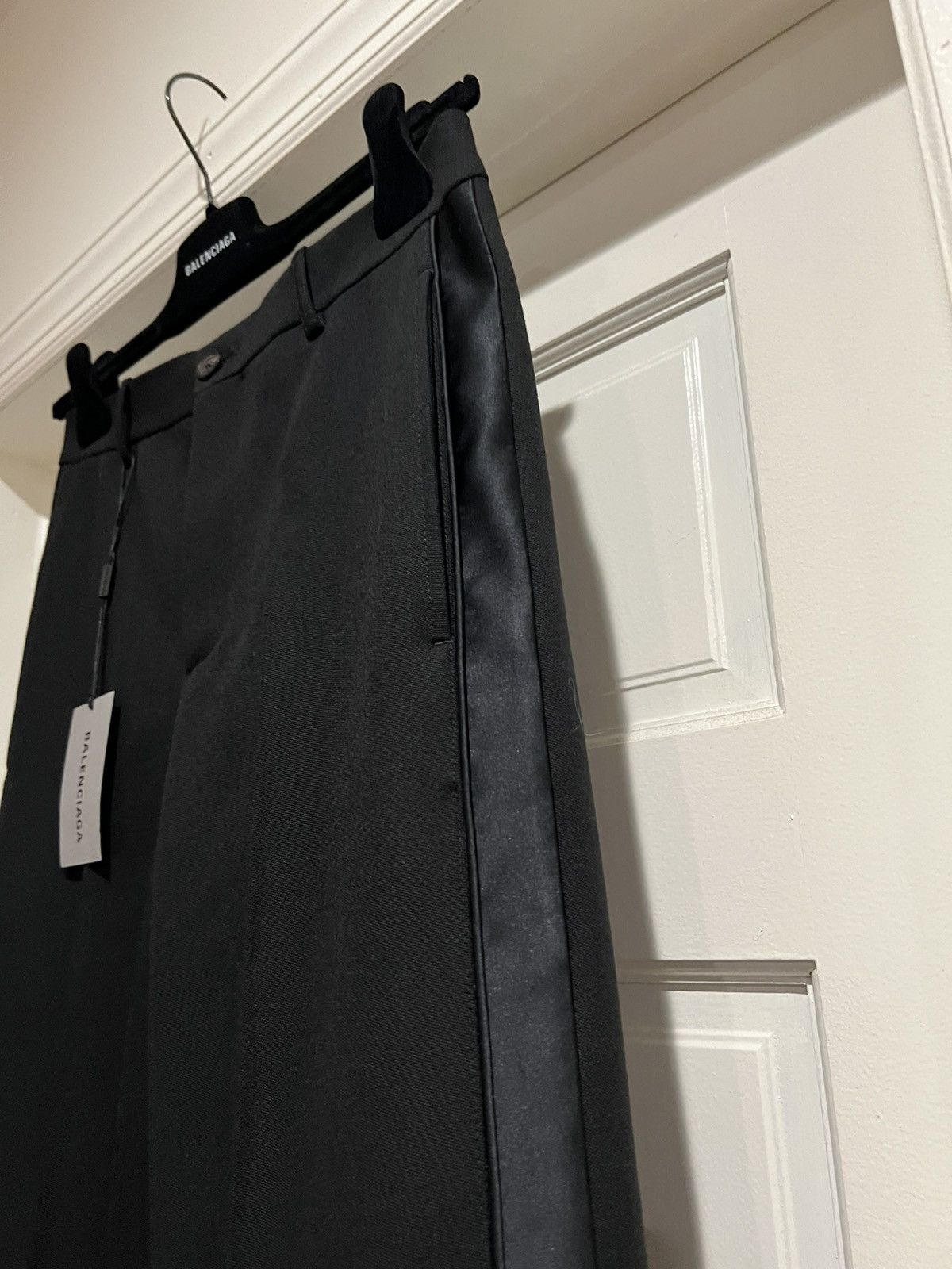 Balenciaga Spring 22 Eveningwear Tuxedo Pants in Black (XS) Size US 28 / EU 44 - 3 Thumbnail