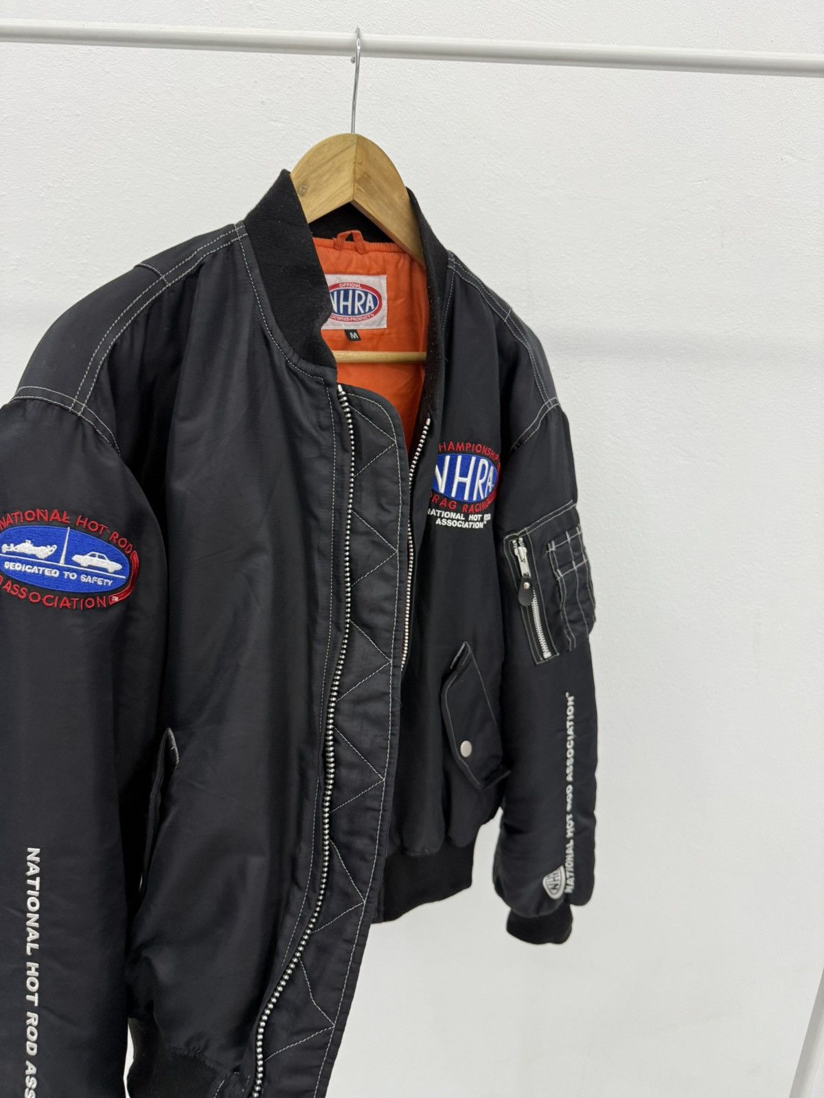 Sports Specialties National Hot Rod Association NHRA Drag Racing Bomber Jacket Size US L / EU 52-54 / 3 - 9 Thumbnail