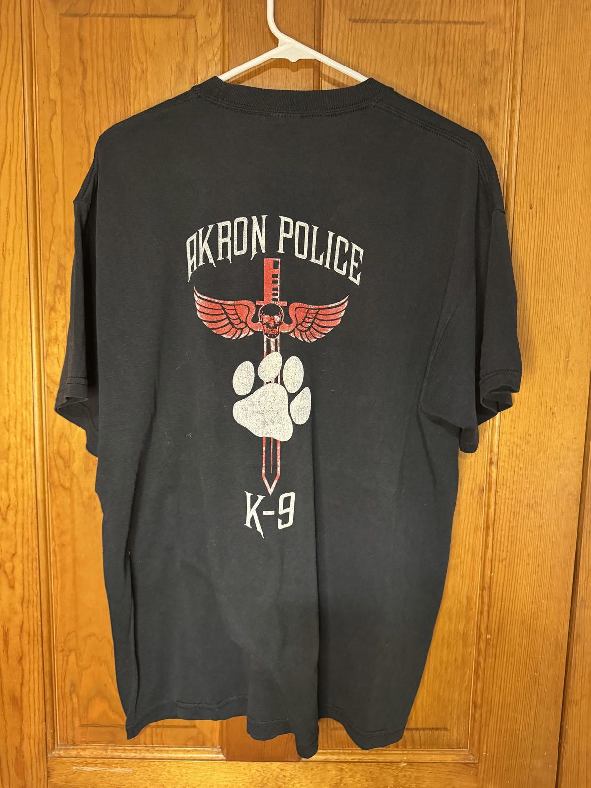 Jerzees Akron Police K-9 2009 Black Graphic T-Shirt XL Size ONE SIZE - 2 Thumbnail
