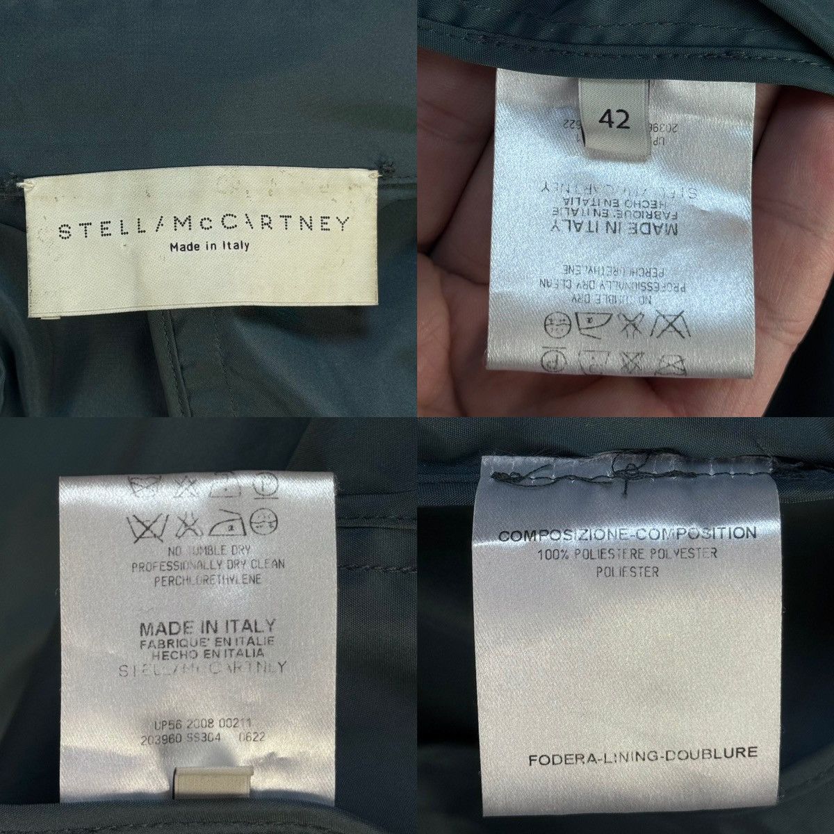 Stella McCartney × Vintage STELLA McCARTNEY 2008 Massive Button Belt Trench Jacket Size M / US 6-8 / IT 42-44 - 23 Thumbnail