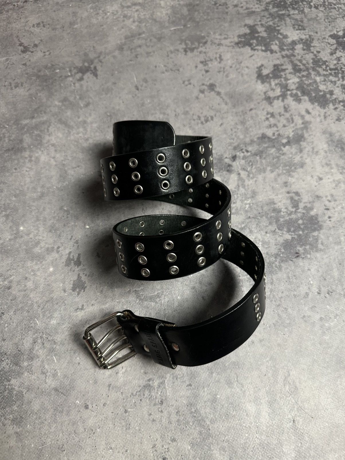Vintage If Six Was Nine Style Belt Y2K Black