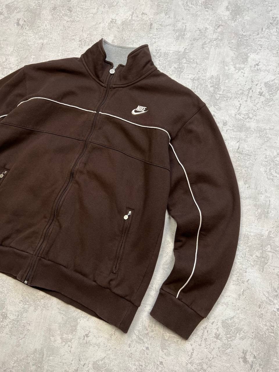Nike Vintage RARE Nike Brown Zip Sweatshirt Size US XL / EU 56 / 4 - 3 Thumbnail