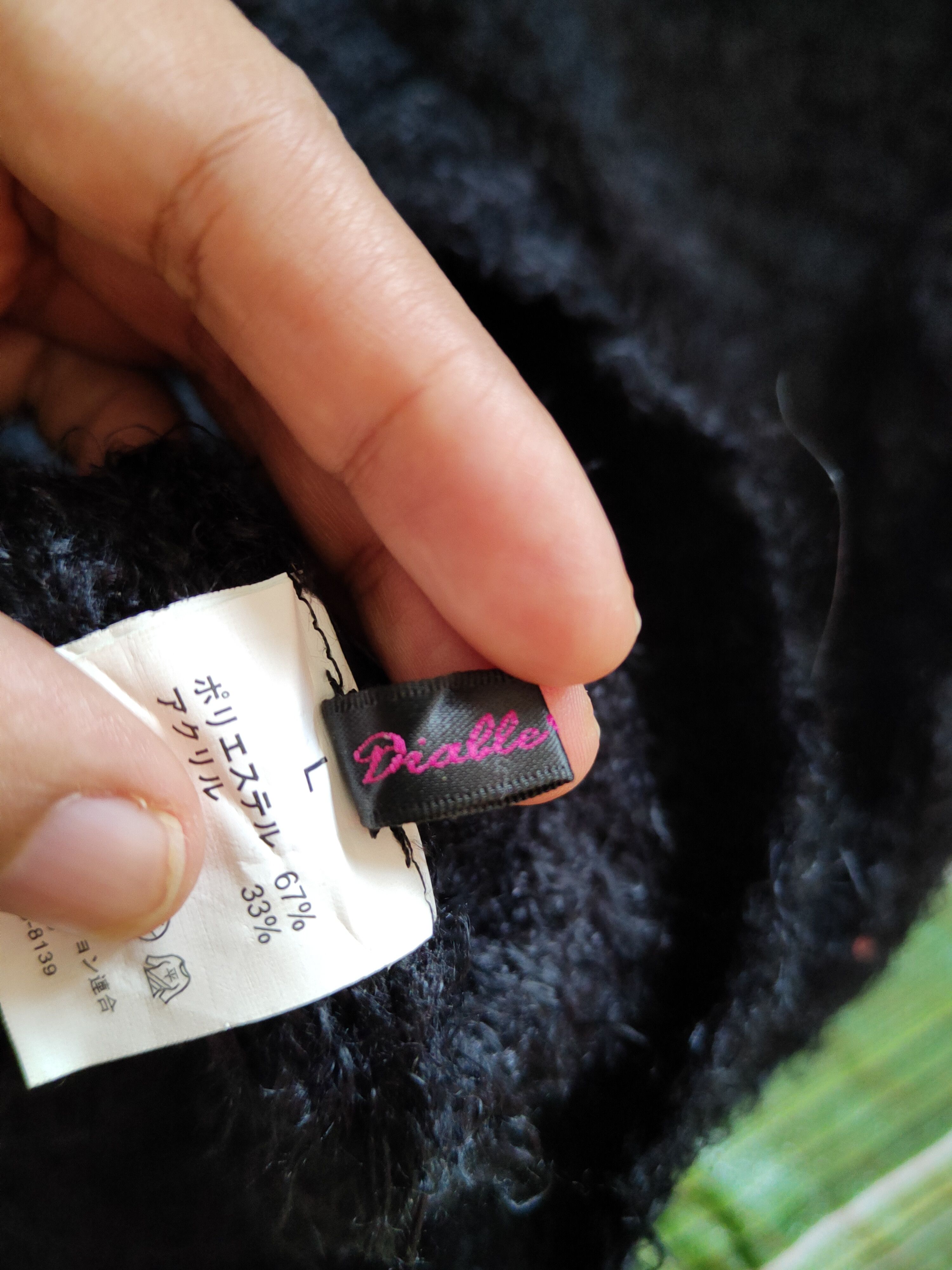 Homespun Knitwear Dialle&Laisenn Black Shag Shaggy Fur Mohair Knitwear #S2193 Size L / US 10 / IT 46 - 14 Thumbnail
