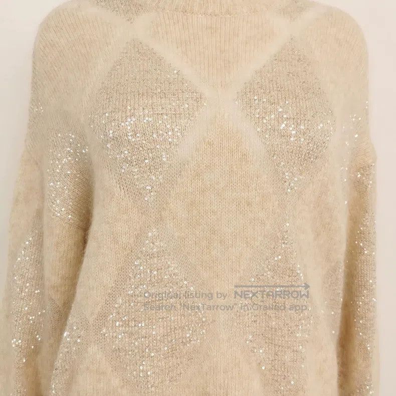 Brunello Cucinelli Brunello Cucinelli Wool and mohair blended sequin decorati Size M / US 6-8 / IT 42-44 - 3 Thumbnail