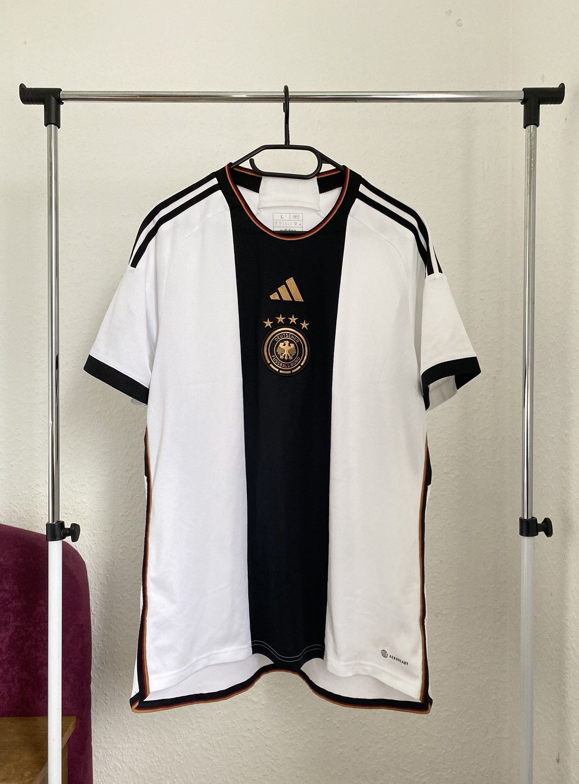 Adidas Germany 2022 2023 Football Shirt Soccer Jersey Spain France Size US L / EU 52-54 / 3 - 1 Thumbnail