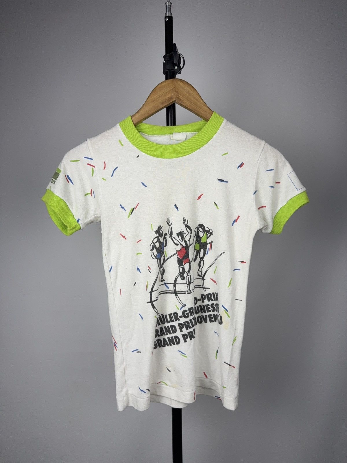 Adidas 1980s Adidas Trefoil Grand Prix Cycling Women’s T-Shirt Size XS / US 0-2 / IT 36-38 - 2 Thumbnail