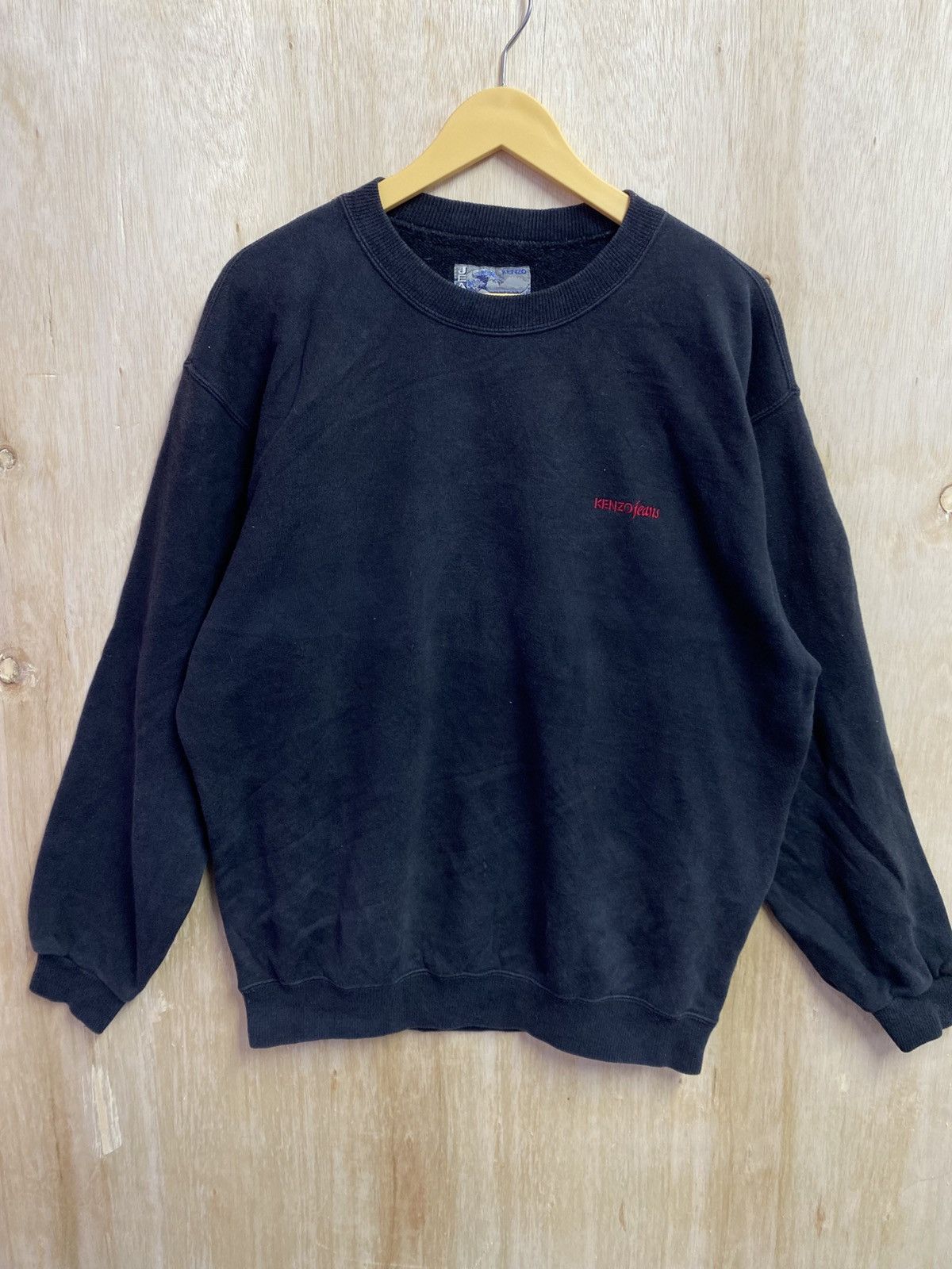 Kenzo vintage Kenzo Jeans black crewneck sweatshirt Size US XL / EU 56 / 4 - 2 Thumbnail