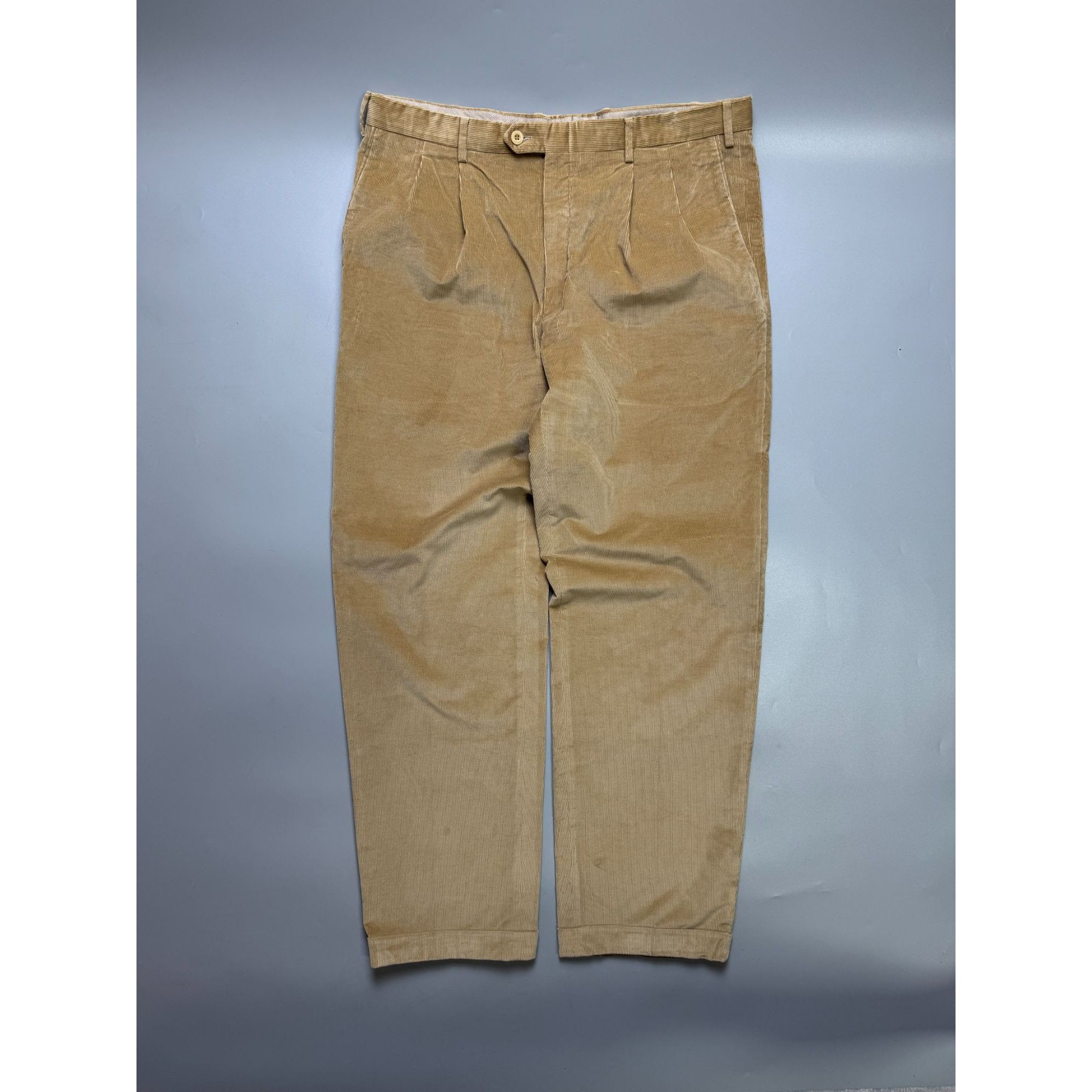 Brioni Brioni Canazei Beige Corduroy Trousers Pants (Y1132) Size US 38 / EU 54 - 1 Thumbnail