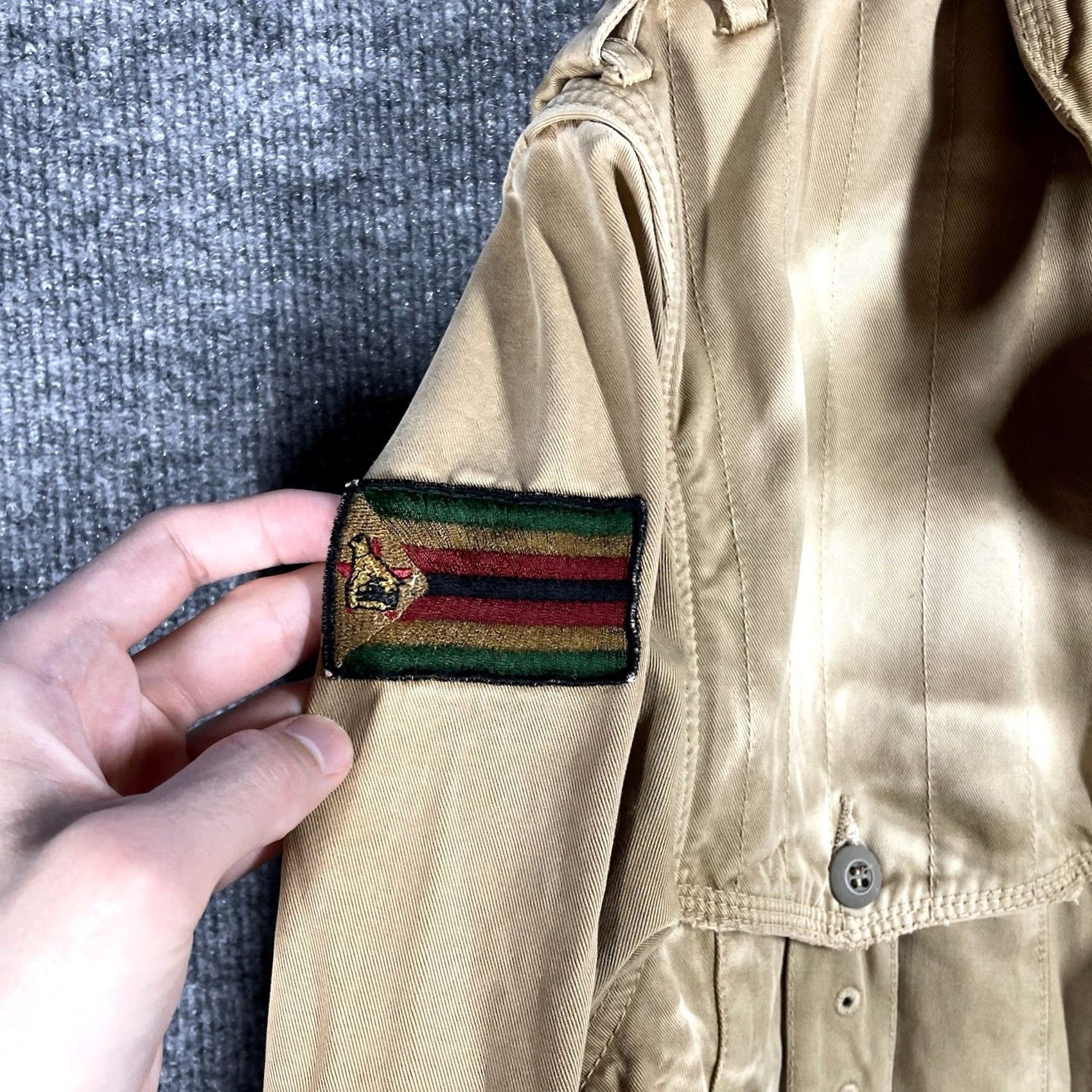 Prps VINTAGE PRPS x Zimbabwe Military Jacket L Mens Canvas Khaki Beige Distressed WWII 90s Japan Donwan Harrell Heritage Capstone Military Jacket Size US L / EU 52-54 / 3 - 5 Thumbnail