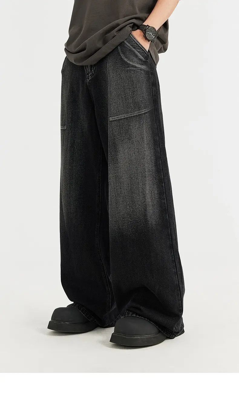Jean × Vintage Trendy High Street Distressed Baggy Jeans Size US 31 - 2 Thumbnail
