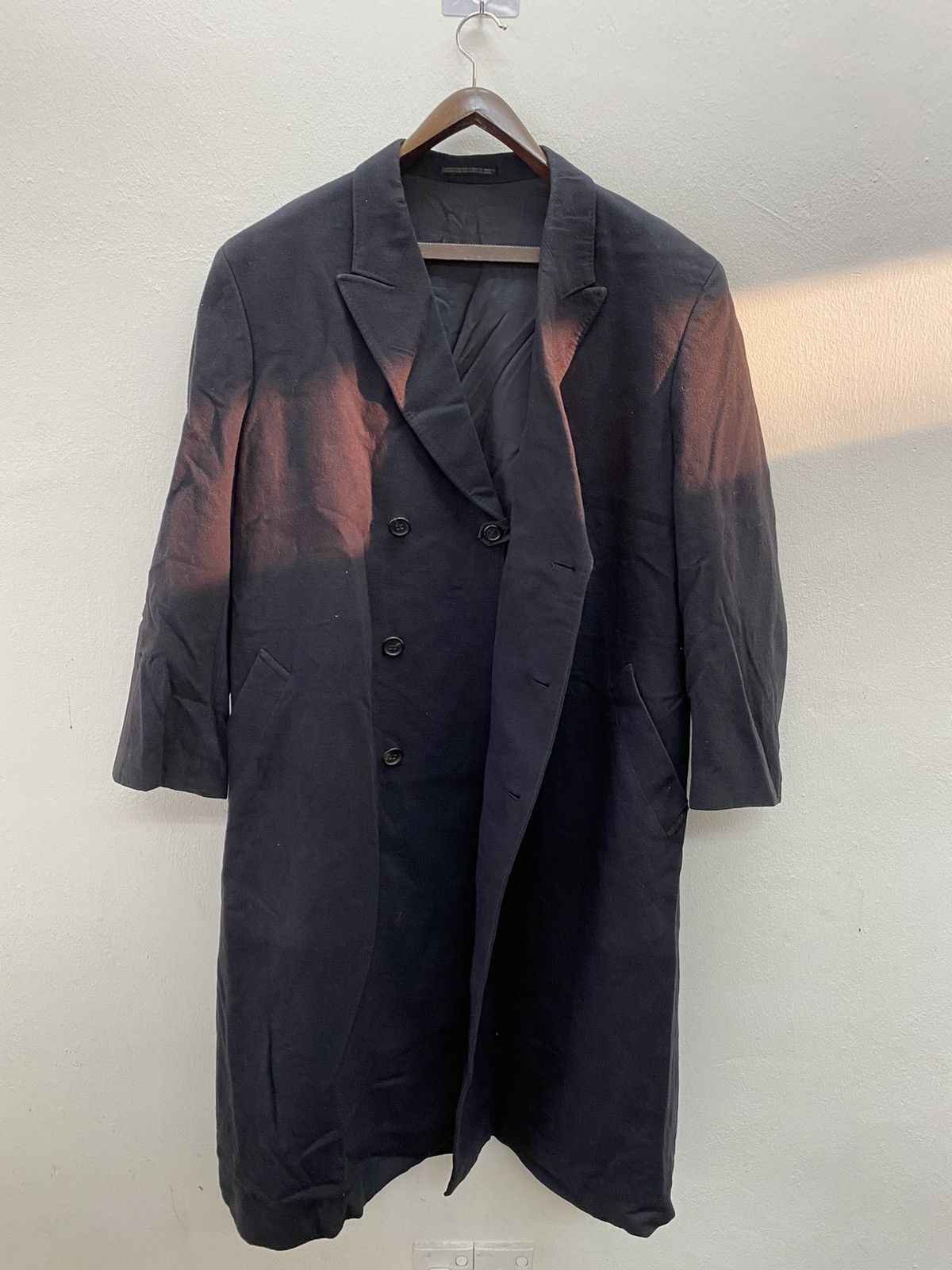 Yohji Yamamoto Vtg 90s Japanese fashion Master Yohji Yamamoto Wool coat Size US M / EU 48-50 / 2 - 2 Thumbnail
