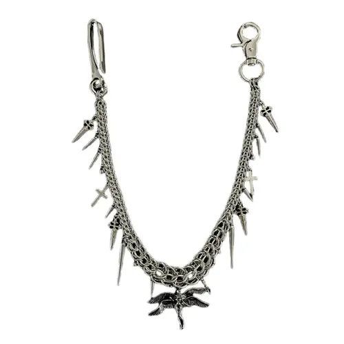 Jewelry 382Gothic Silver Wallet Chain Size ONE SIZE - 5 Thumbnail