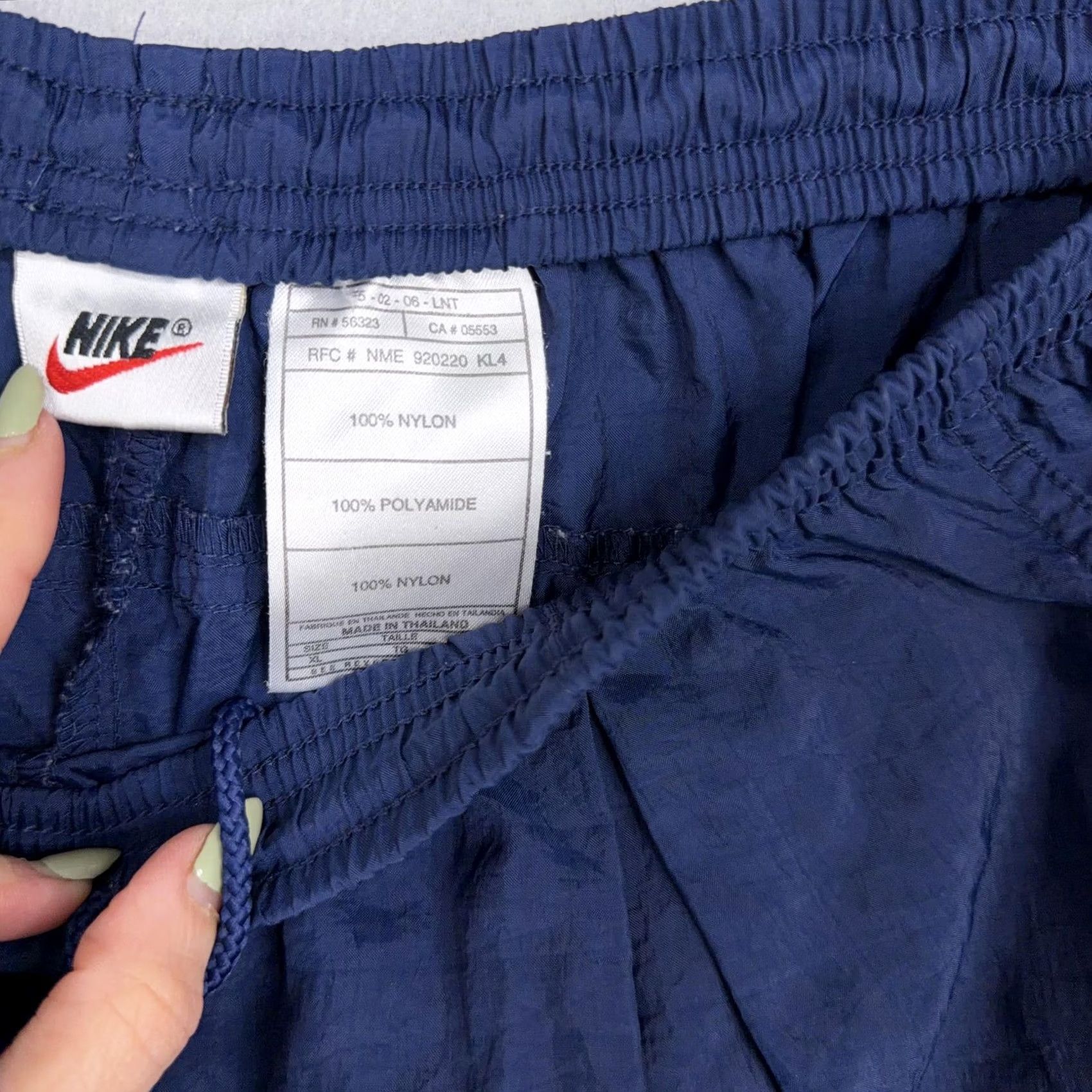Nike Nike Pants Mens XL Blue Track Windbreaker Ankle Zip Pockets Nylon Tapered Sports Baggy Casual Activewear Size US 36 / EU 52 - 4 Thumbnail