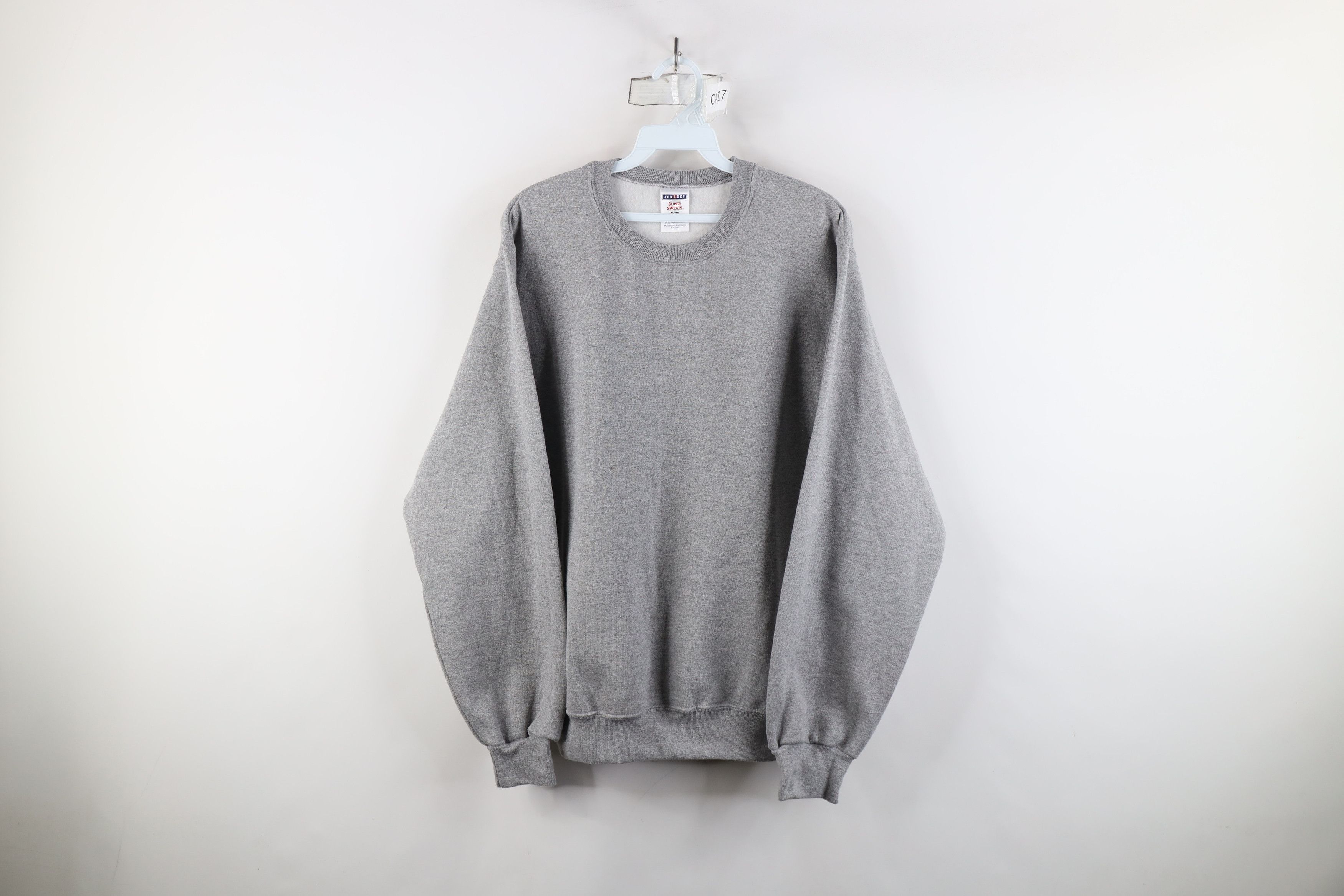 Vintage Vintage 90s Streetwear Crewneck Sweatshirt Heather Gray Size US S / EU 44-46 / 1 - 1 Thumbnail