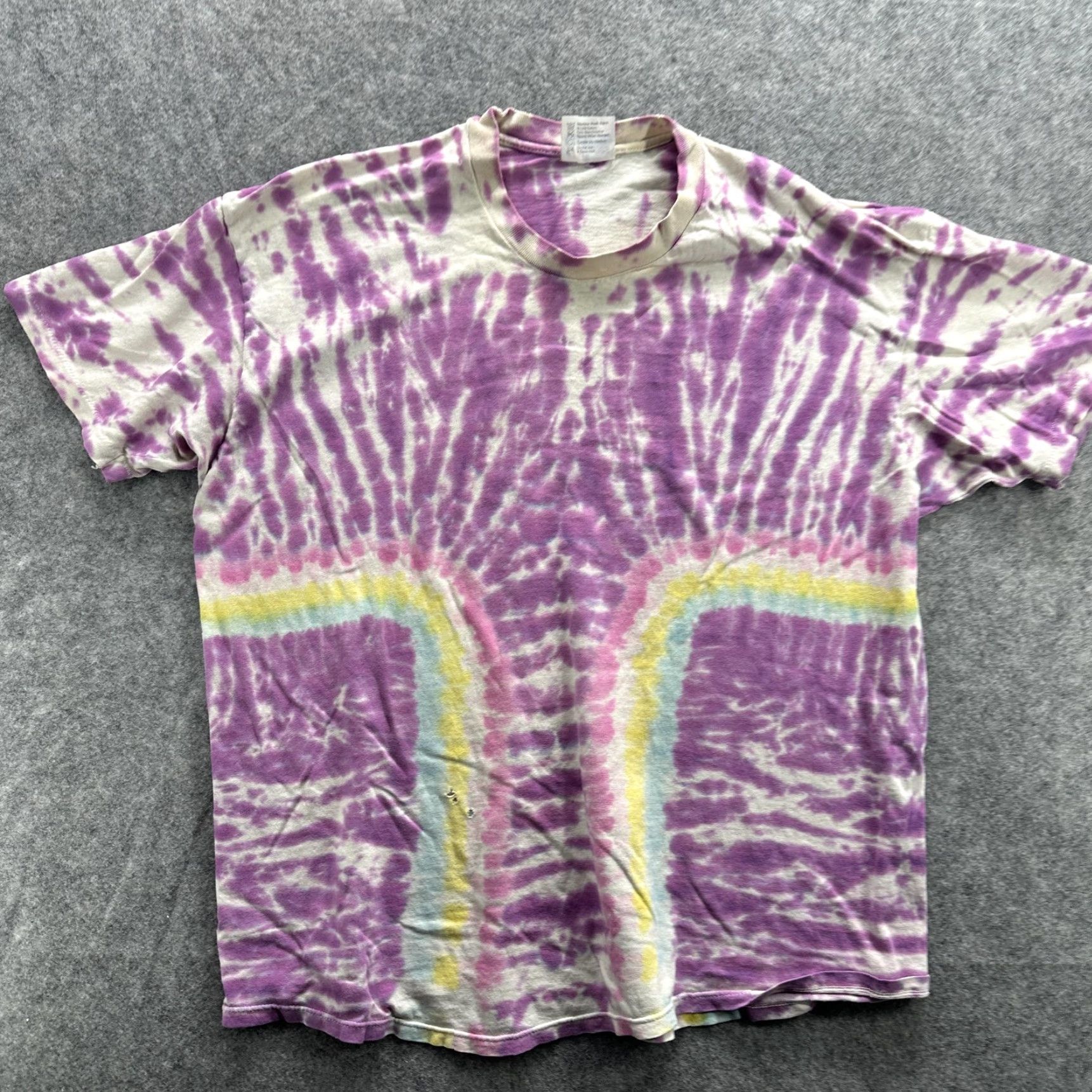 Hanes VINTAGE Hanes Shirt Mens 2XL Purple Tie Dye 100% Cotton Made USA 90s Size US XXL / EU 58 / 5 - 2 Thumbnail