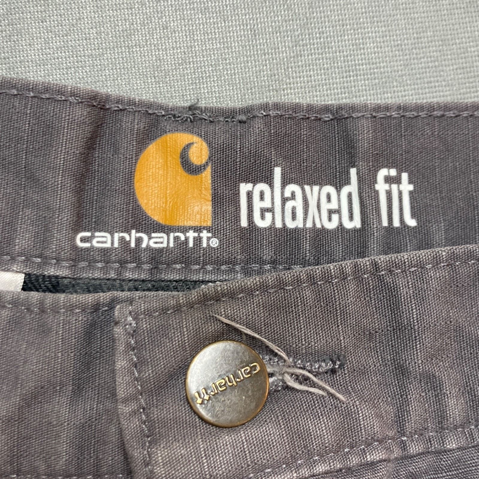 Carhartt Carhartt Double Knee Ripstop Cargo Flannel Lined 33x30 Gray Size US 33 - 3 Thumbnail