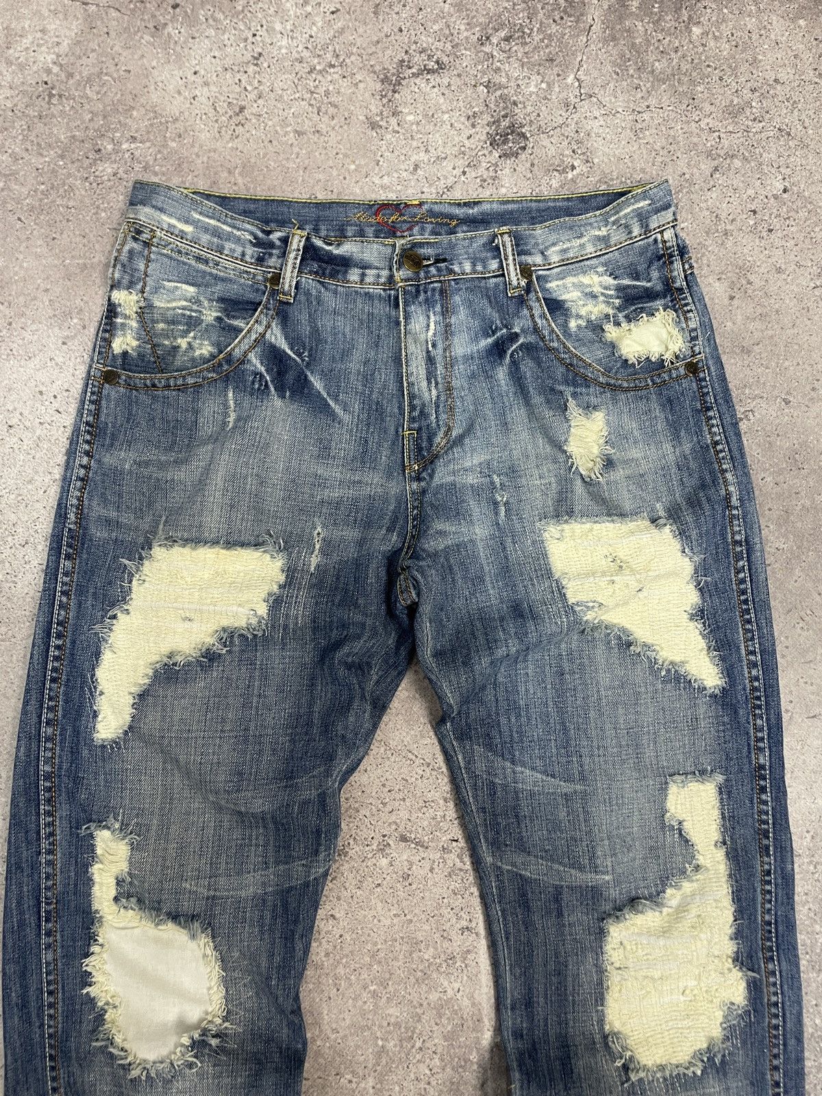 G-Star Vintage Y2K Junya Watanabe Style Distressed Jeans Pants Size US 32 / EU 48 - 5 Thumbnail