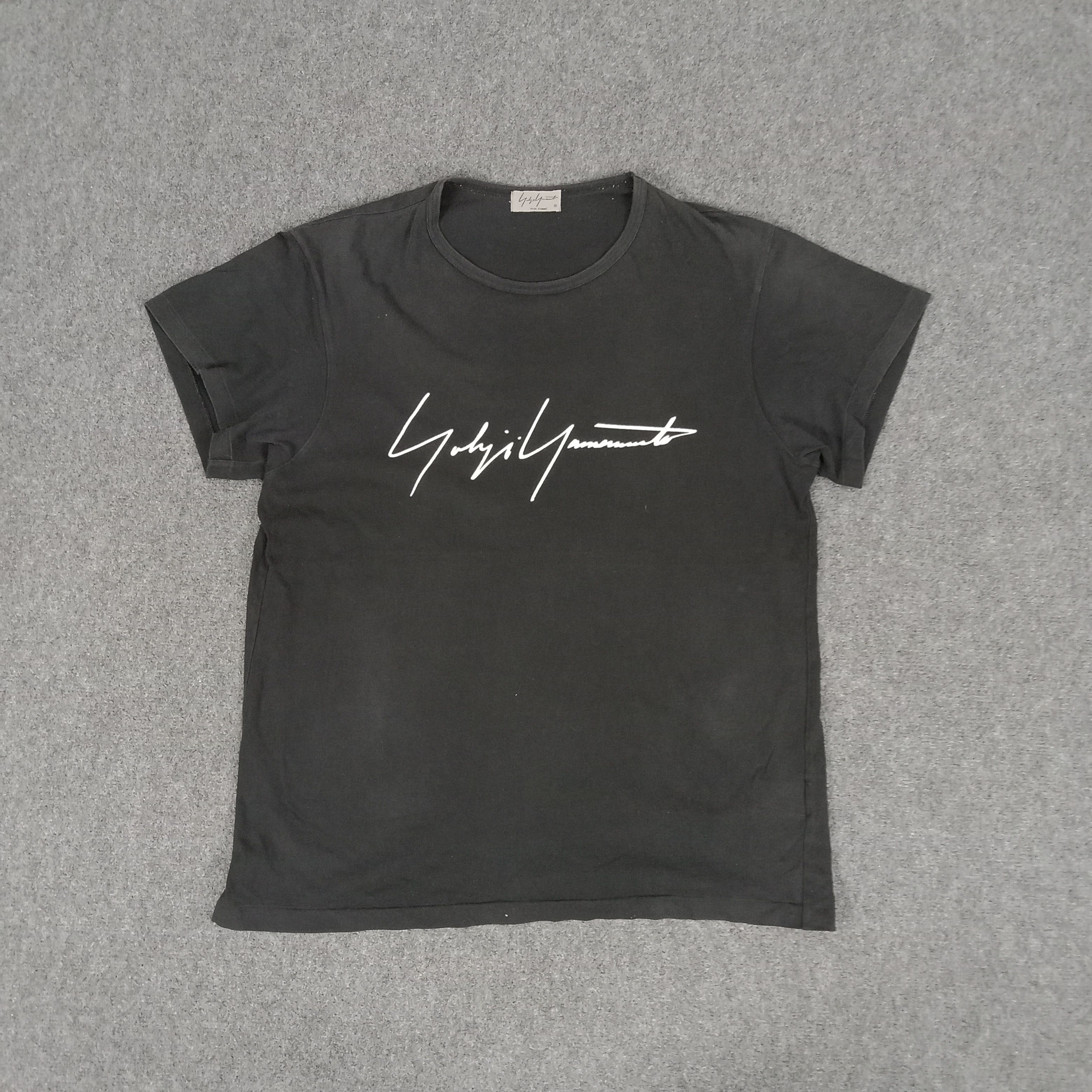 Japanese Brand × Vintage × Yohji Yamamoto Yohji Yamamoto Japanese Designer Logo Custom Tshirt Size US XL / EU 56 / 4 - 1 Thumbnail
