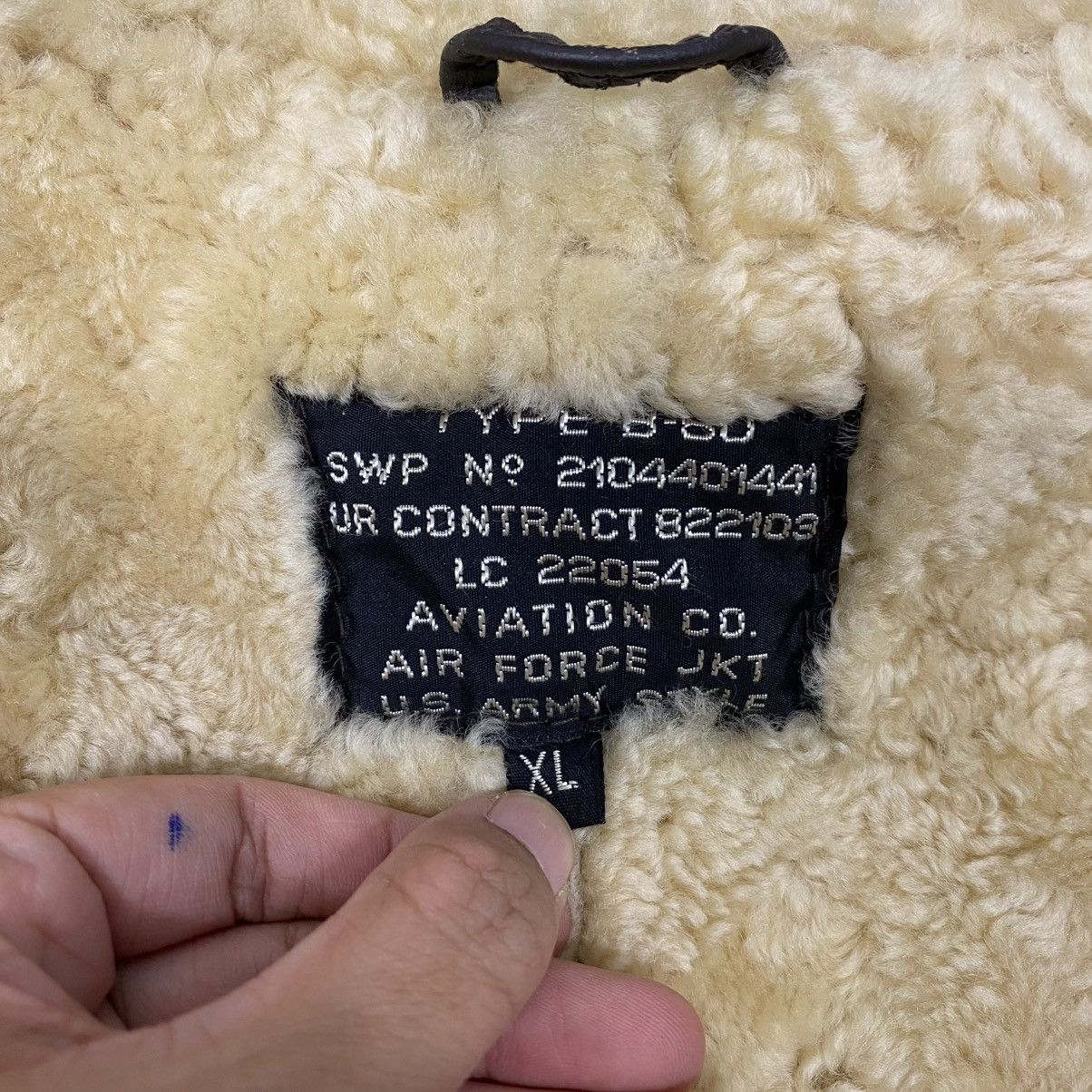 Vintage 🔥VINTAGE SHEARLING GENUINE LEATHER JACKET AVIATION USA Size US XL / EU 56 / 4 - 22 Thumbnail