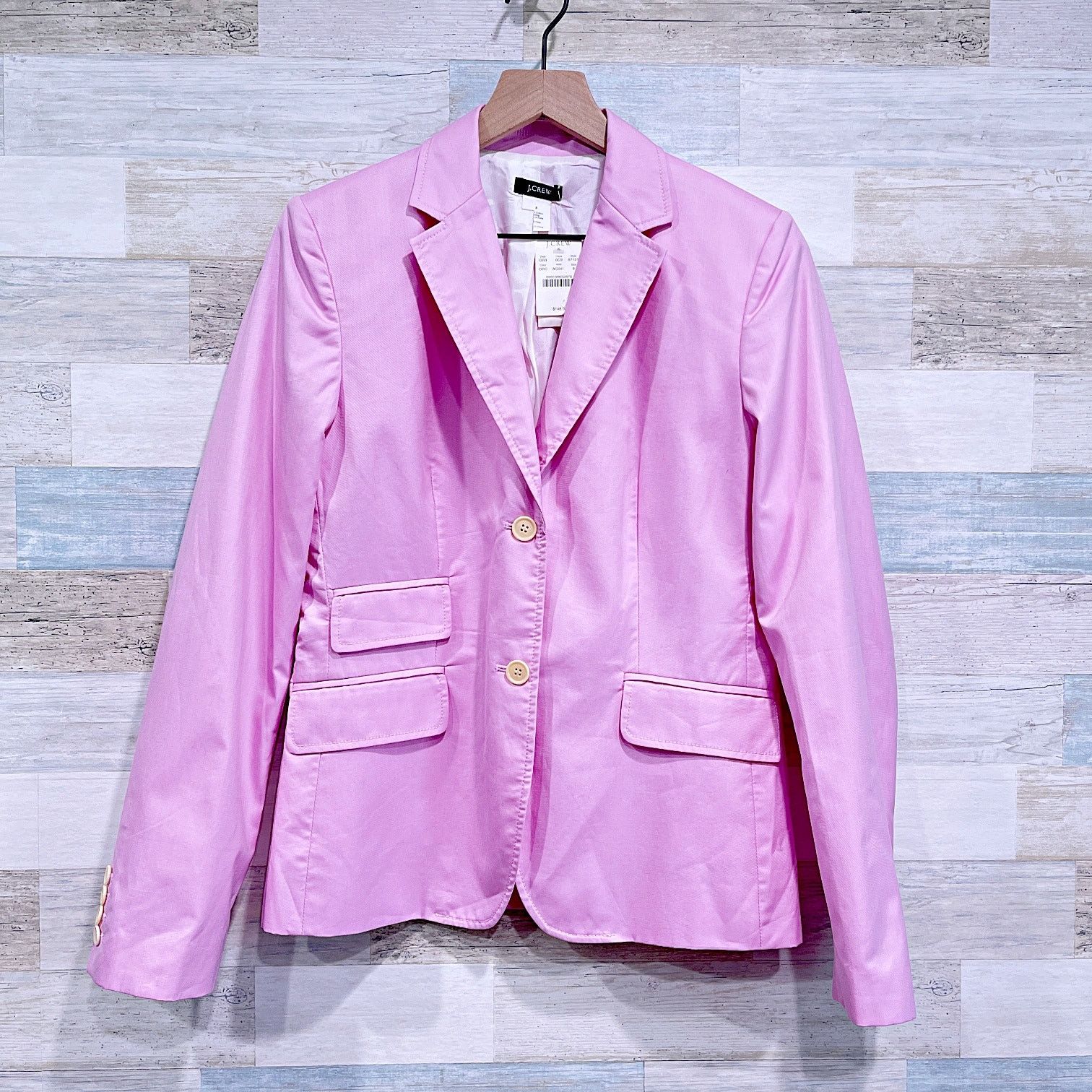 J.Crew J CREW Cotton Schoolboy Blazer Pastel Pink Preppy Womens 8 Size M / US 6-8 / IT 42-44 - 1 Thumbnail