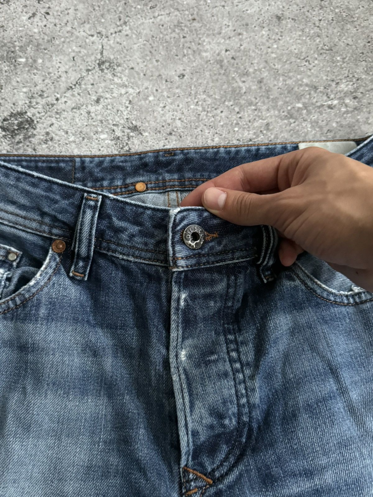 Diesel × Vintage Vintage Diesel Y2K distressed jeans pants Size US 31 - 11 Thumbnail