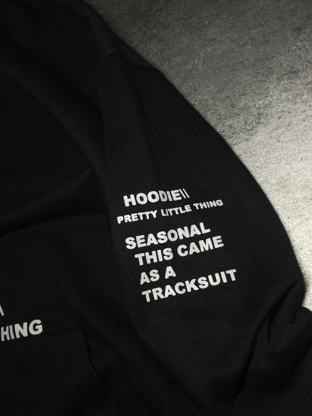 Vintage Pretty Little Thing Hoodie Spellout Hype Boxy Fit Size XL / US 12-14 / IT 48-50 - 4 Thumbnail
