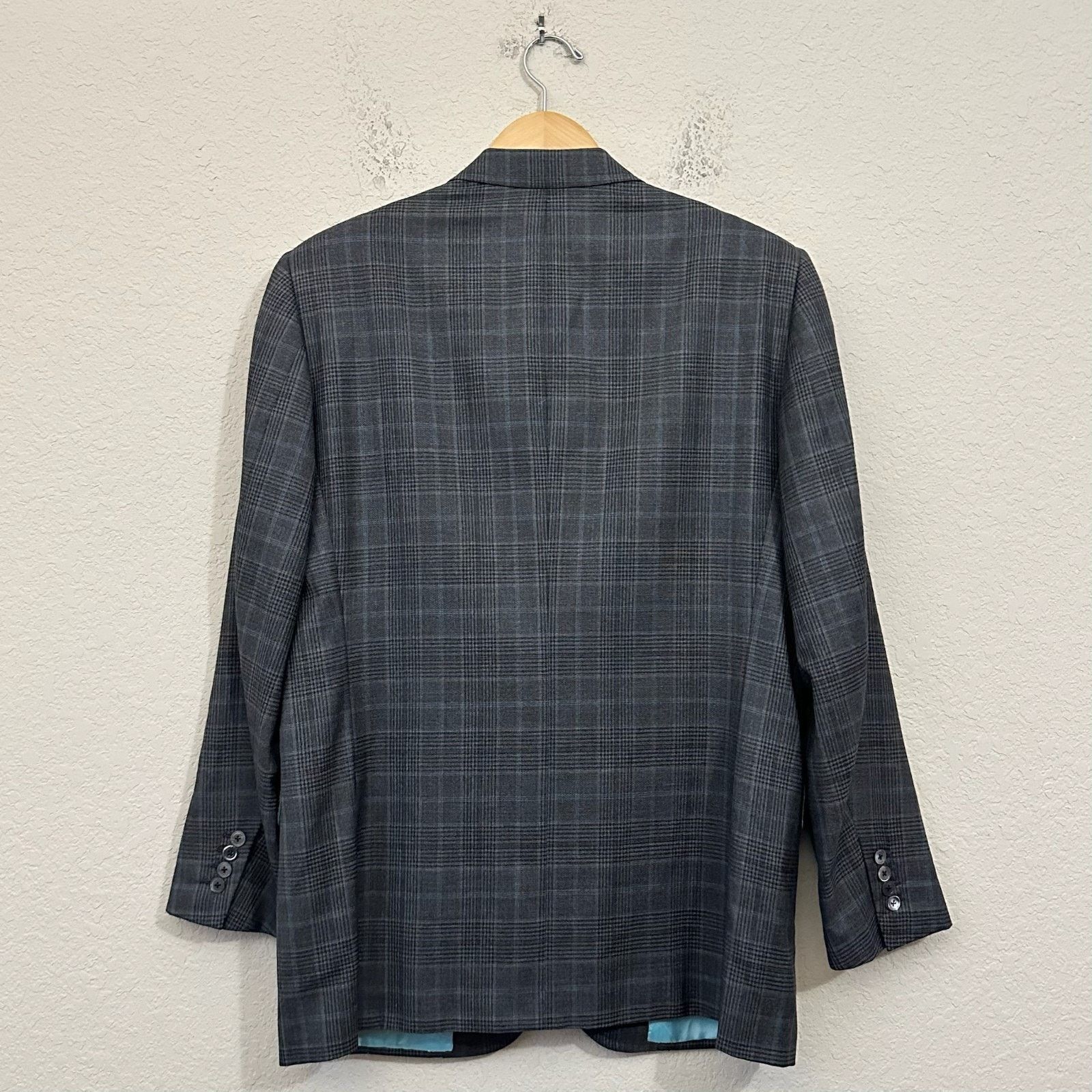 Isaia ISAIA Napoli Base V Blazer Plaid 140s Delain Selection Wool Size 52R - 2 Thumbnail