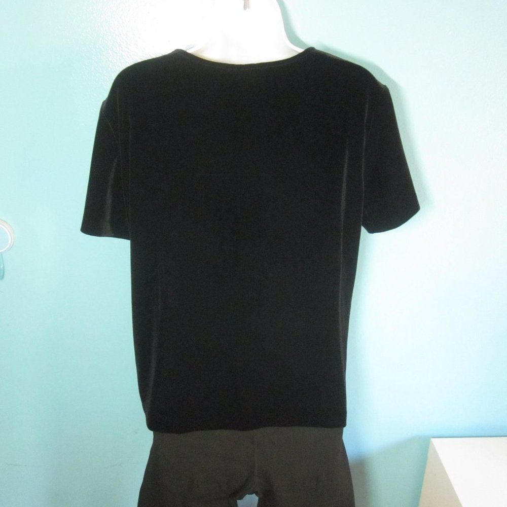 Other VINTAGE 1960's Black Velour / Velvet Tee Size M Made in USA Size M / US 6-8 / IT 42-44 - 5 Thumbnail
