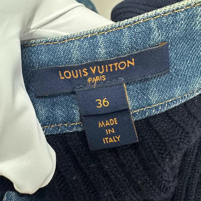 Louis Vuitton Louis Vuitton Blue metallic letter-logo button-paneled den Size XS / US 0-2 / IT 36-38 - 4 Thumbnail