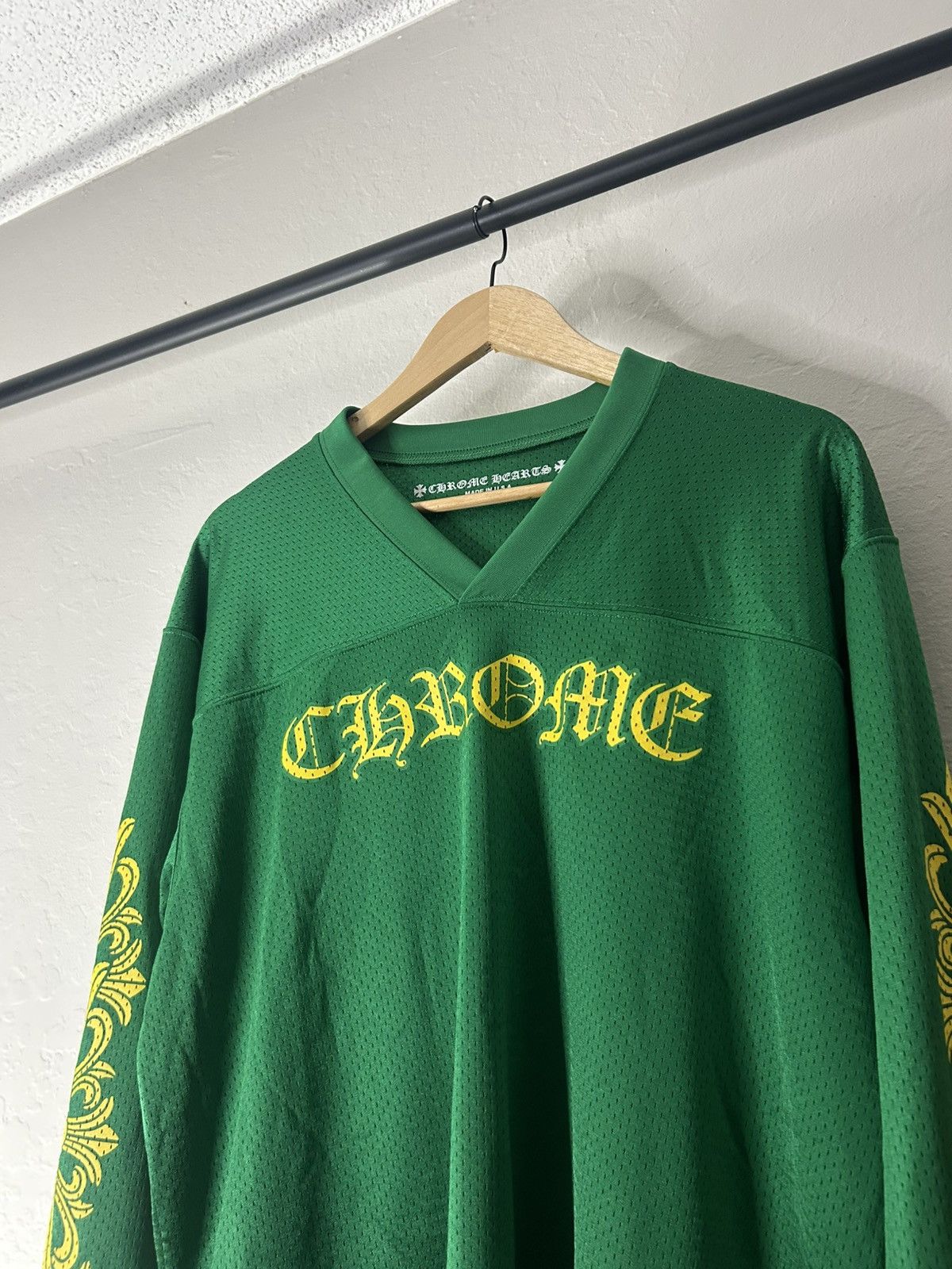 Chrome Hearts Chrome Hearts Green and Yellow Longsleeve Jersey Size US M / EU 48-50 / 2 - 3 Thumbnail