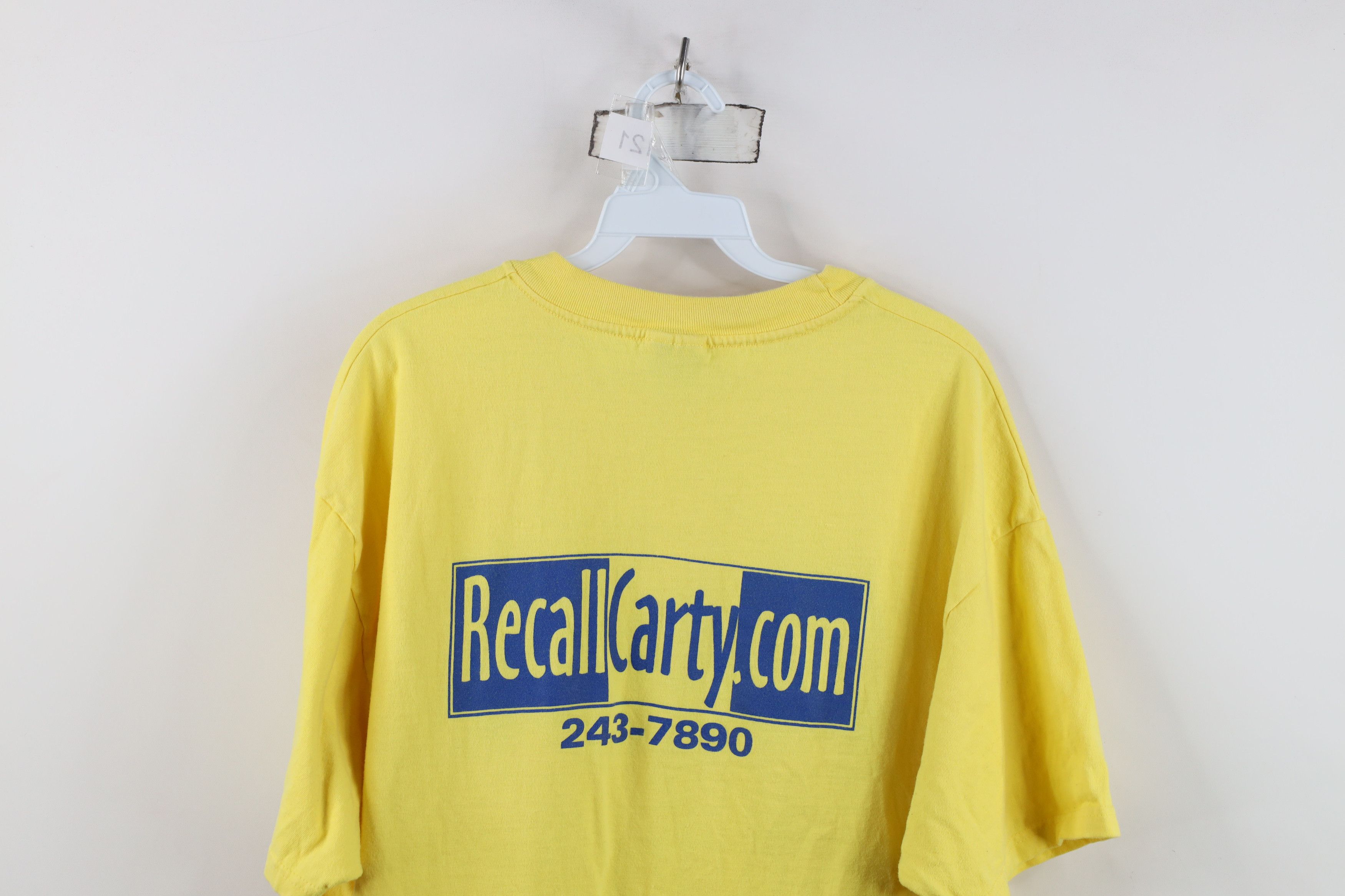 Vintage Vintage Y2K Finkbeiner Toledo Ohio Mayor T-Shirt Yellow Size US XL / EU 56 / 4 - 10 Thumbnail