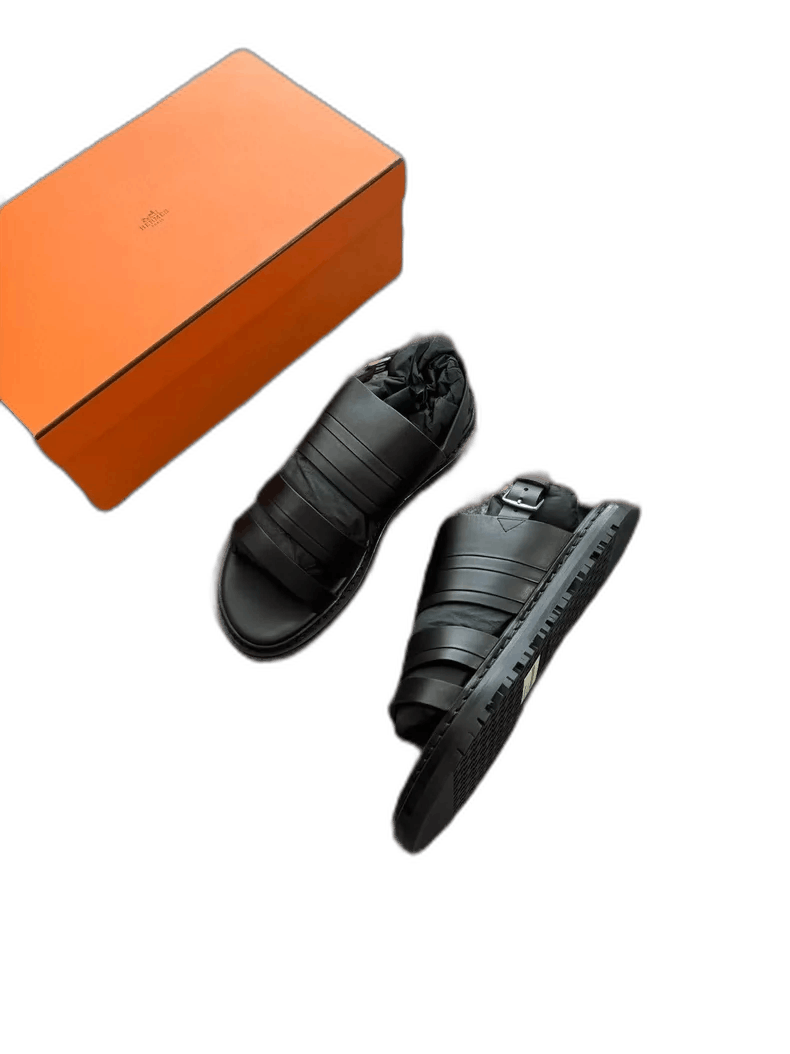 Hermes Hermes Black Sandals Size 40-yf Size US 7.5 / EU 40-41 - 1 Thumbnail