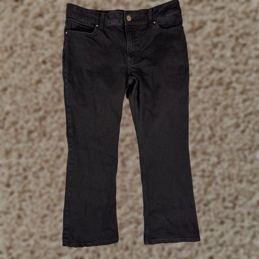 Wrangler Wrangler Jeans Womens Bootcut Denim Black 36x27 Mid Rise 17 Cotton Blend 5-Pocket Retro Slimming Logo Embroidered Size 38" / US 16 / IT 52 - 1 Thumbnail