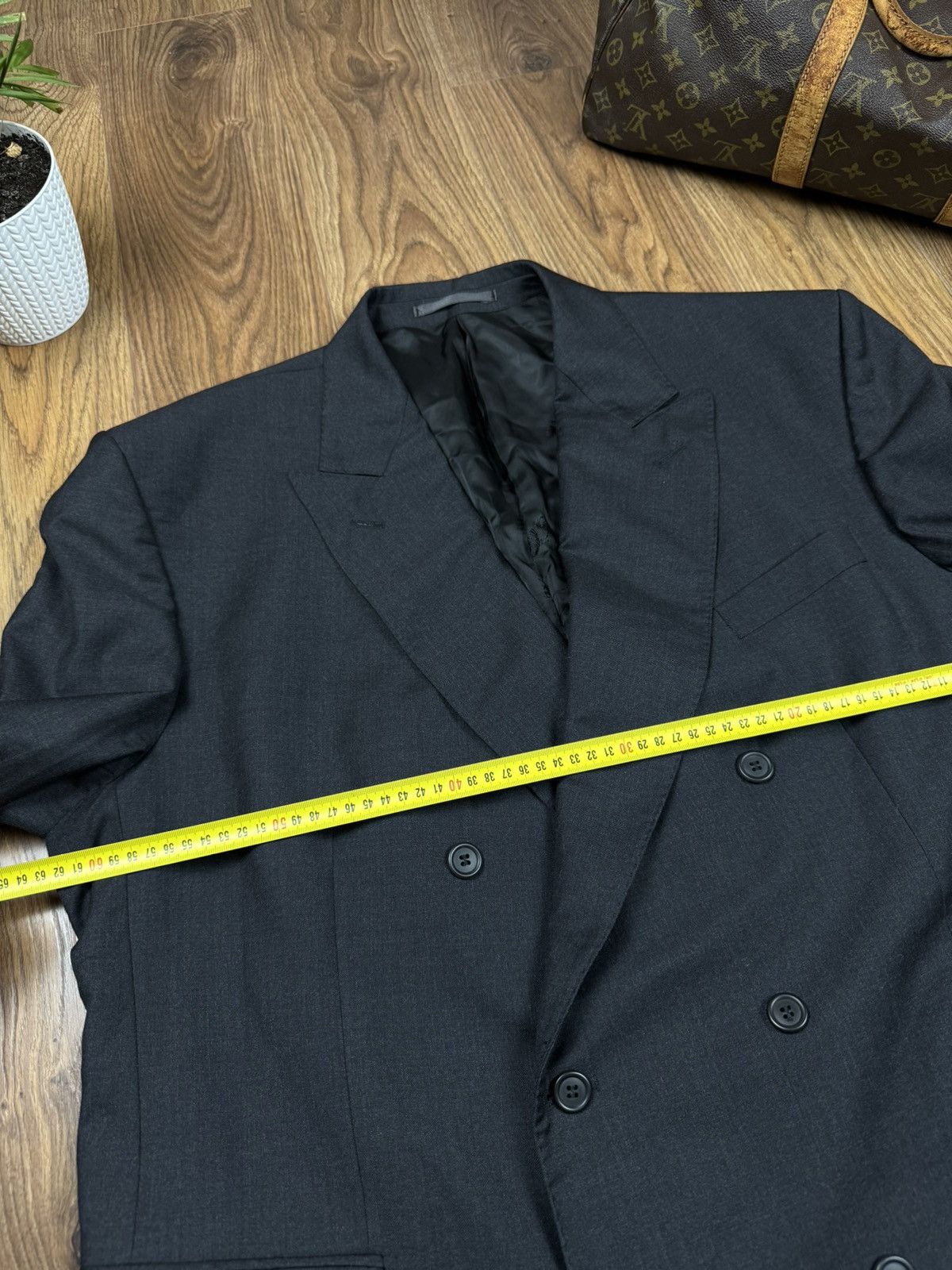 Burberry Vintage wool navy blazer Burberry original luxury item Size 54L - 5 Thumbnail