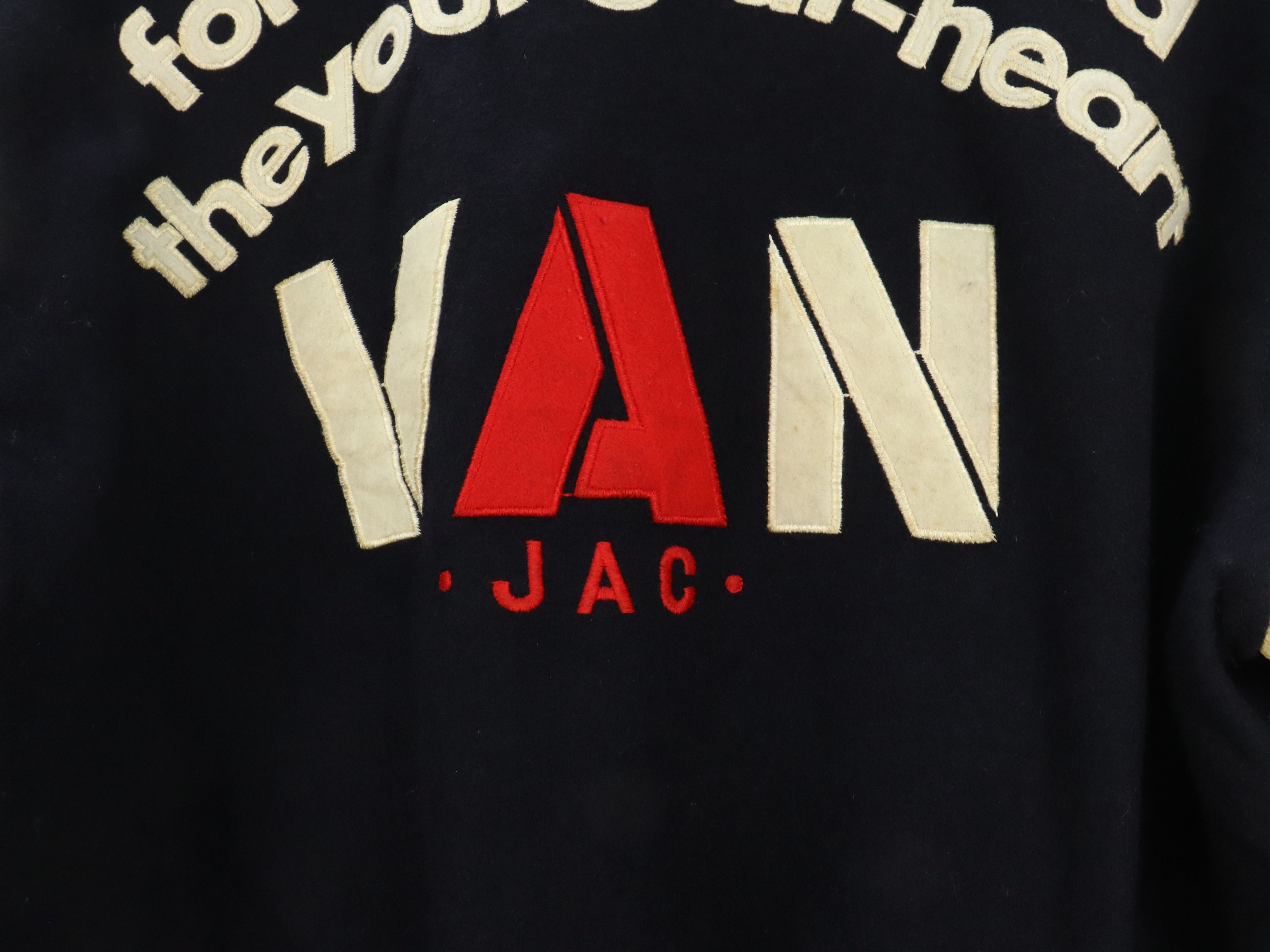 Vintage Vintage Van Jac Varsity Letterman Leather Wool Jacket Size US M / EU 48-50 / 2 - 13 Thumbnail