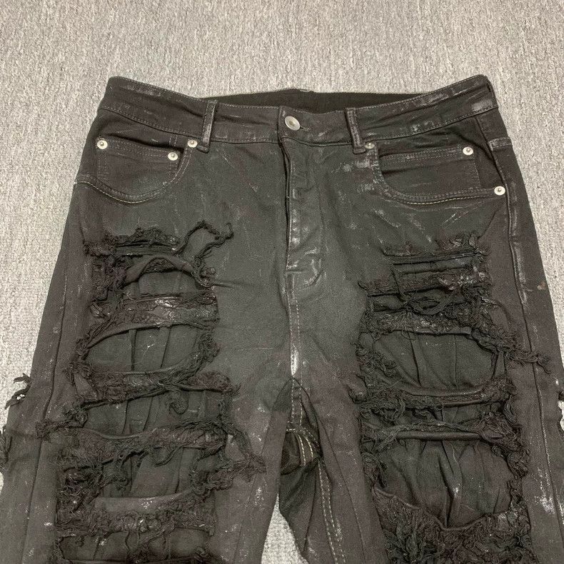Rick Owens Rick Owens Black Distressed Jeans Size 31-2505 Size US 31 - 6 Thumbnail