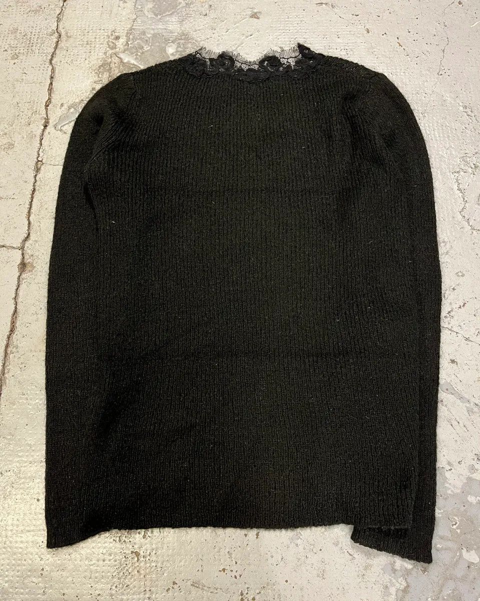 Dolce & Gabbana 2000s Dolce & Gabbana Black Wool V Neck Classy Sweater Size L / US 10 / IT 46 - 7 Thumbnail