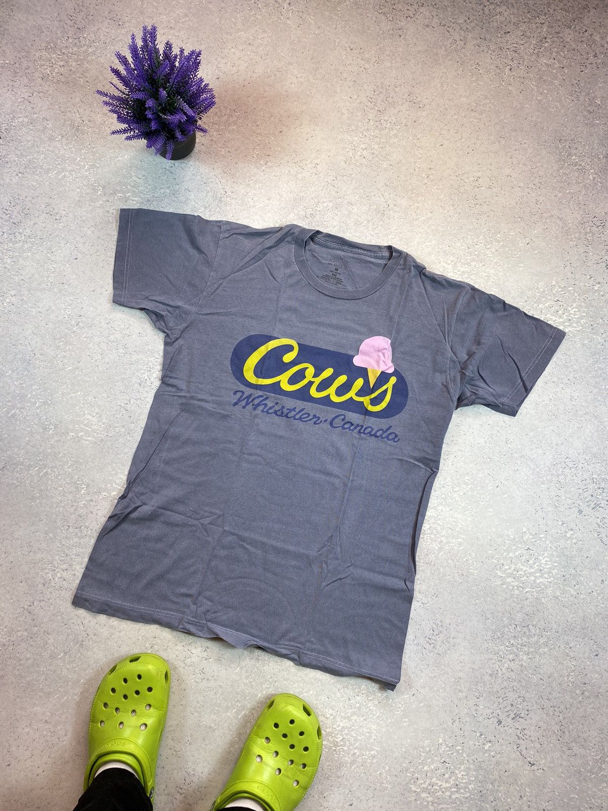 Designer × Icecream The Cows Icecream Men’s Blue T-shirt With Big Logo Size US M / EU 48-50 / 2 - 1 Thumbnail