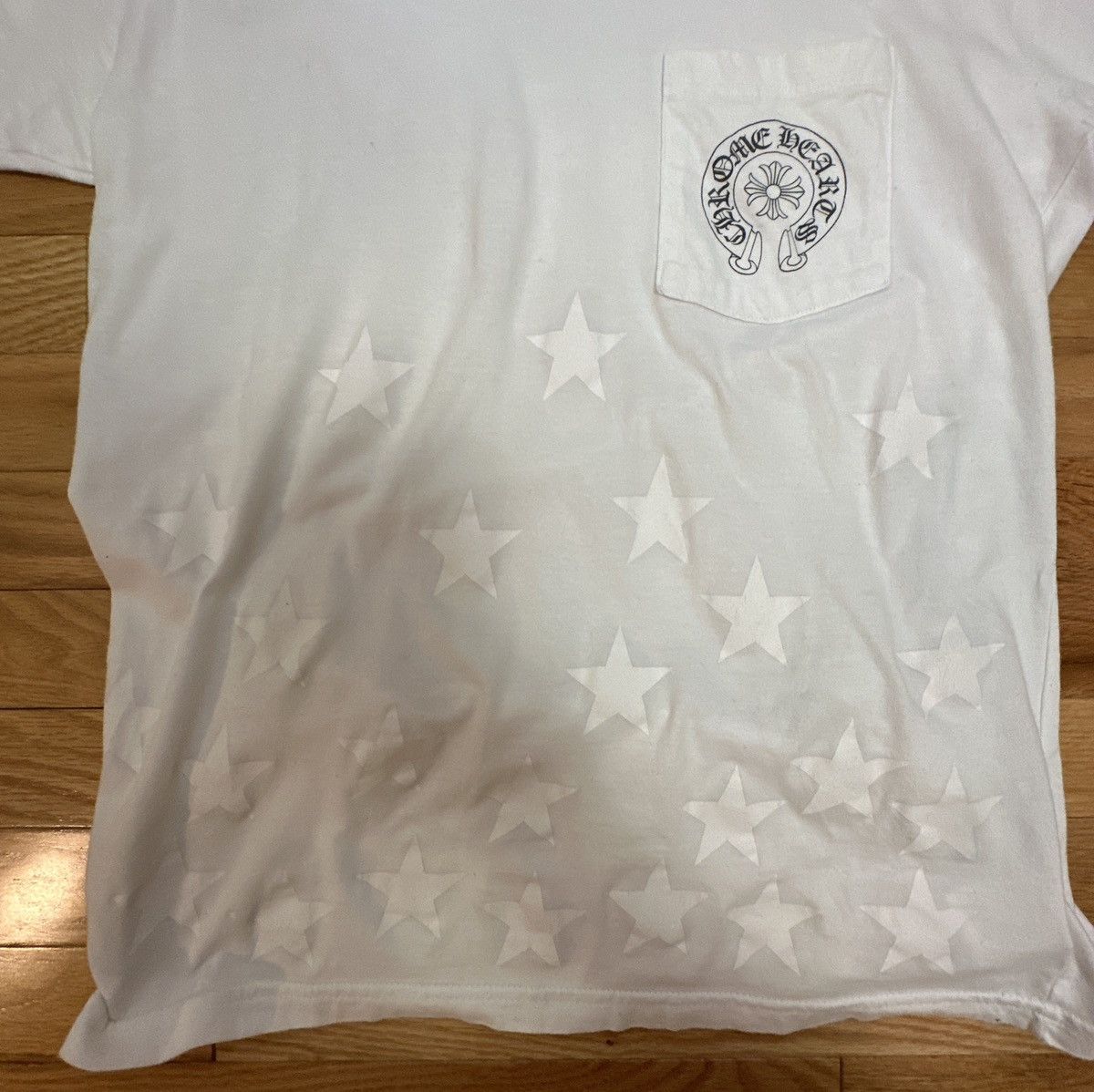 Chrome Hearts Chrome Hearts Horseshoe Scroll Stars Logo Tee Size US M / EU 48-50 / 2 - 5 Thumbnail