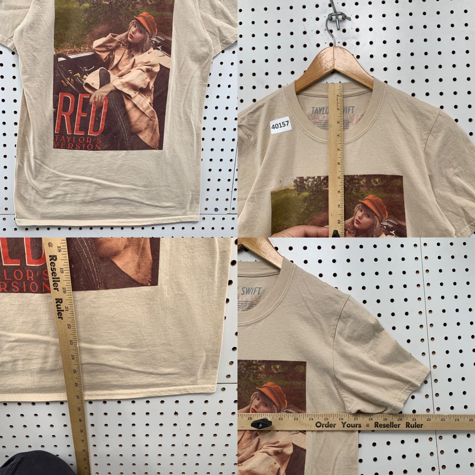 Vintage Taylor Swift Shirt Mens Small Brown Red Version Music Band TEE 17x27.5 Size US S / EU 44-46 / 1 - 9 Thumbnail