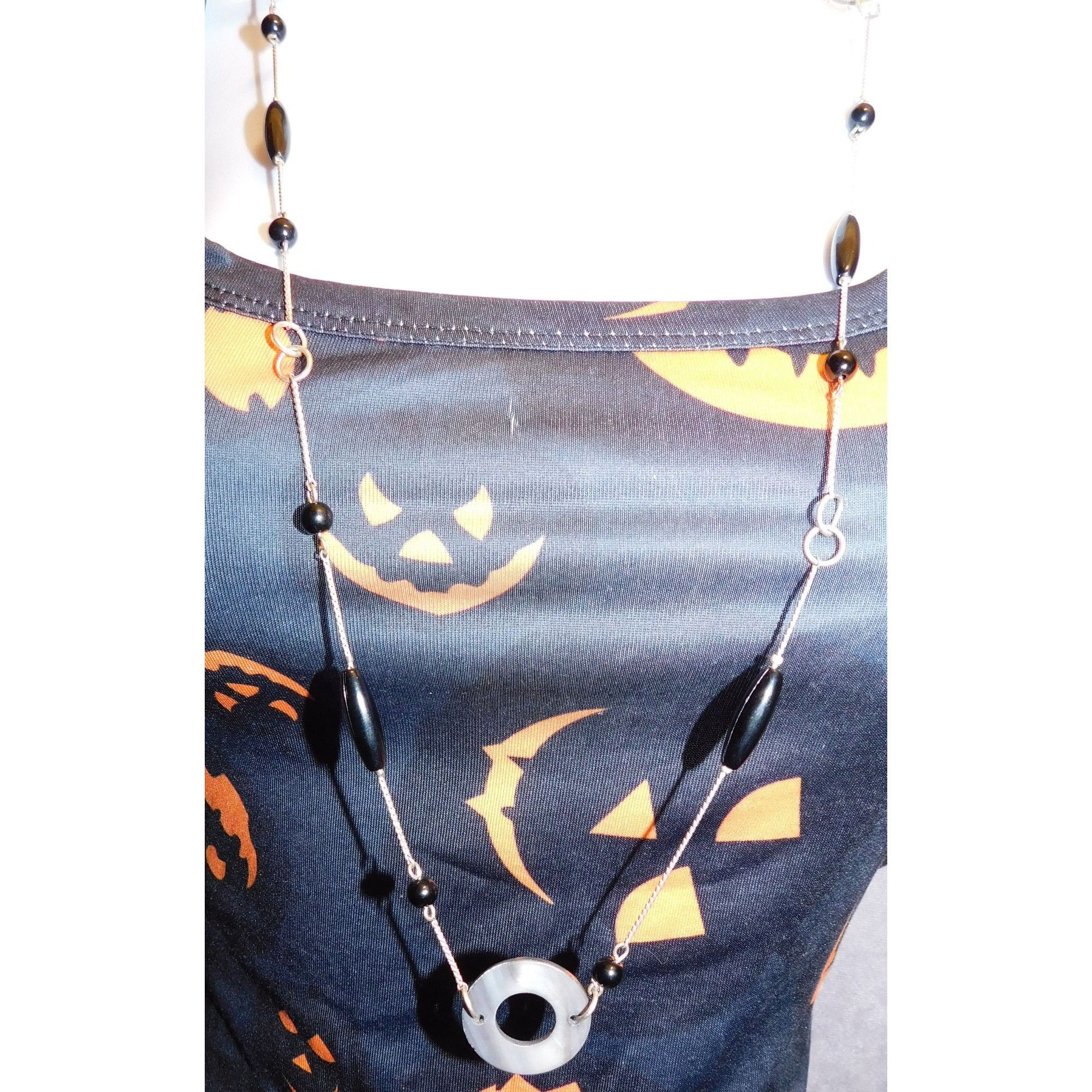 Other Black And Silver Abstract Necklace Size ONE SIZE - 5 Thumbnail