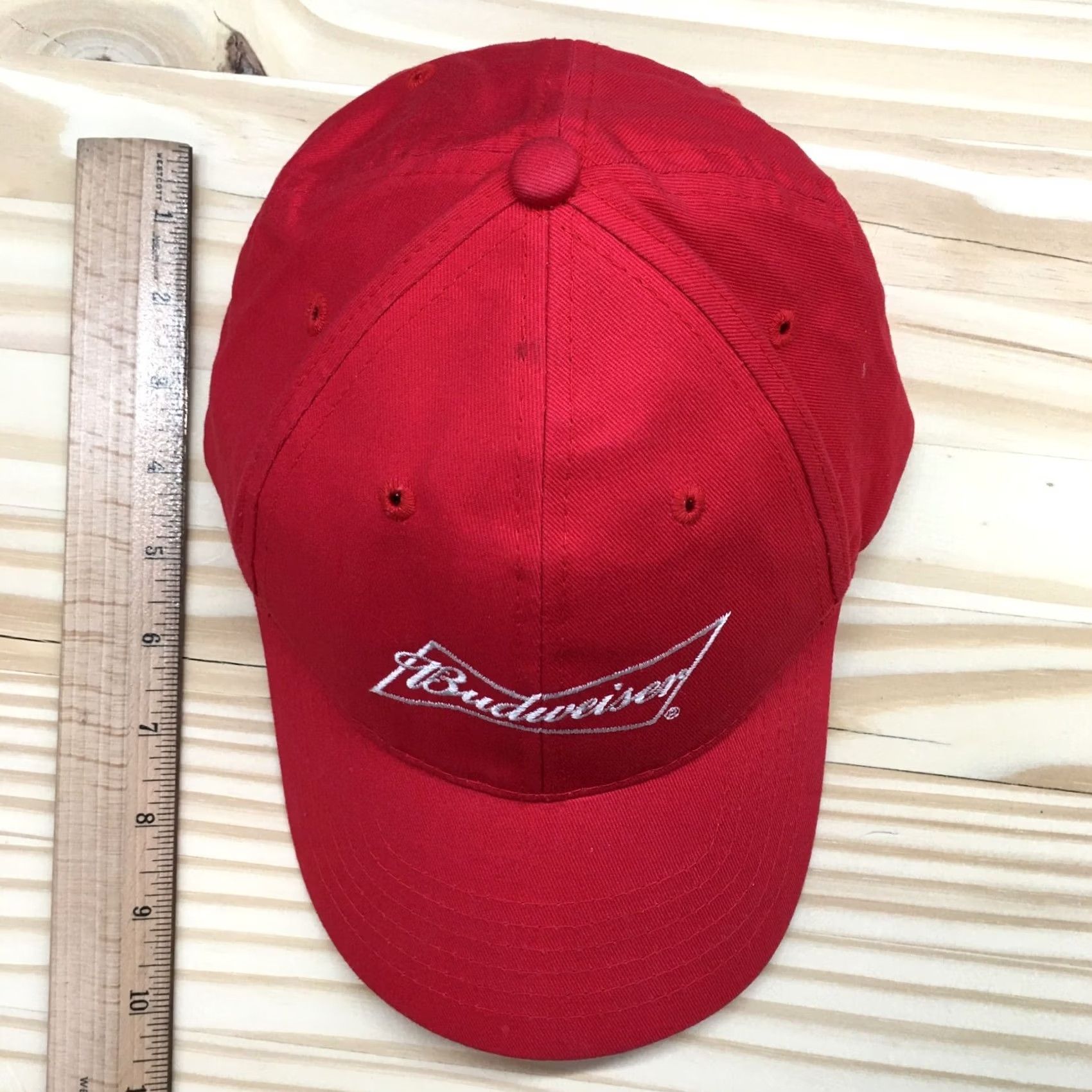 Budweiser Budweiser Baseball Hat Mens Red One Size Adjustable Curved Brim Embroidered Logo Size ONE SIZE - 3 Thumbnail