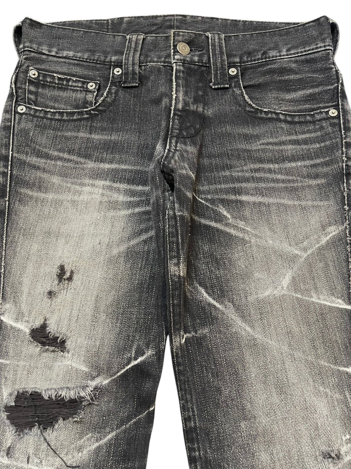 Tornado Mart Vintage Japan Tornado Mart Faded Wash Distressed Flare Jeans Size US 30 / EU 46 - 3 Thumbnail
