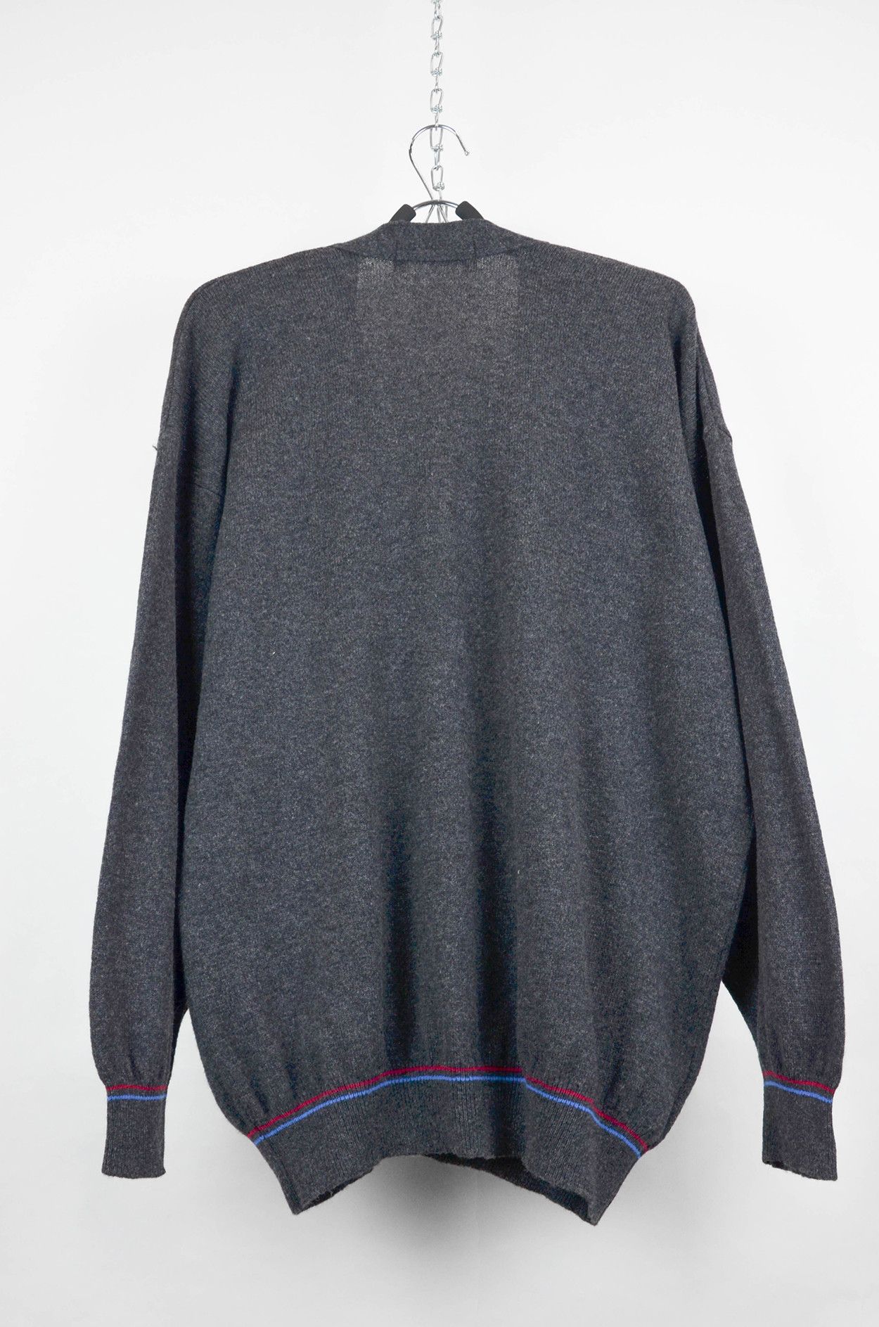 Vintage Roland Klein Grey Lambswool Cardigan Sailboat Logo - Size XL Size US XL / EU 56 / 4 - 2 Thumbnail